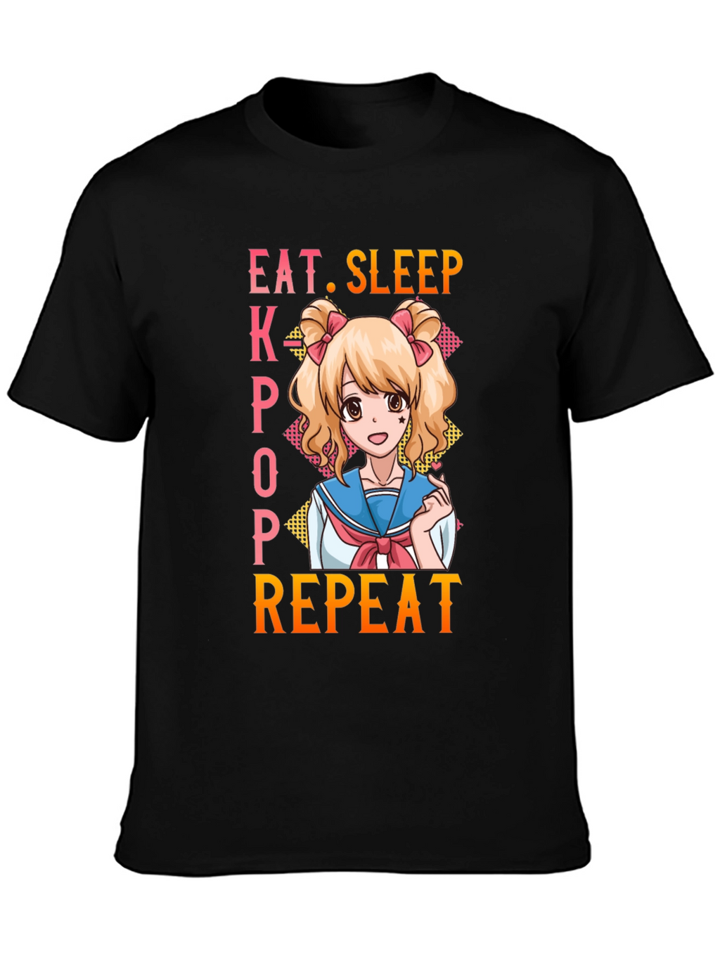 Eat Sleep Kpop Repeat Anime T-Shirt