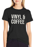 Vinyl & Coffee Black Graphic Tee