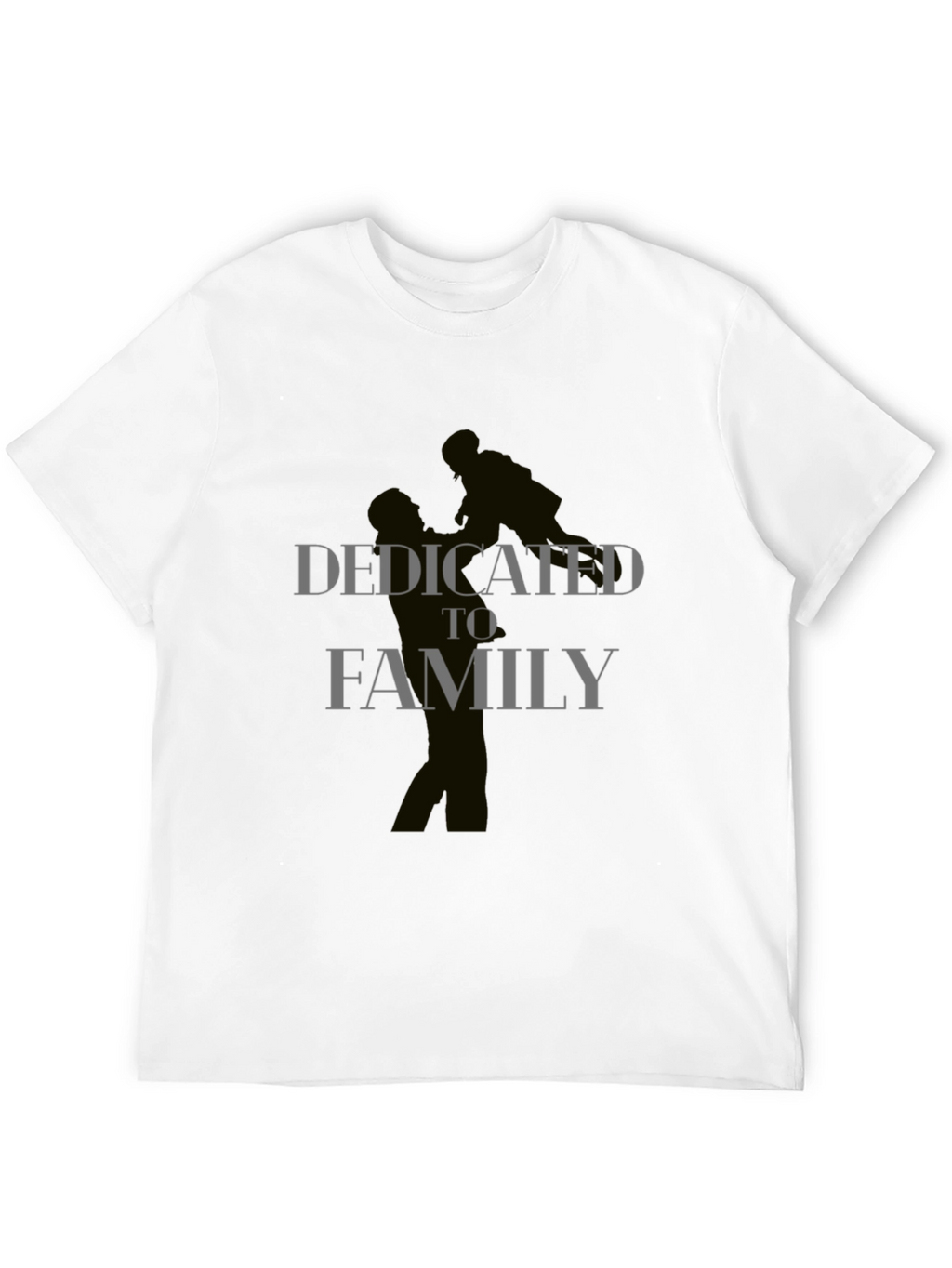 Dedicated To Family Graphic Print T-Shirt