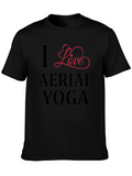 I Love Aerial Yoga - Black Graphic Tee