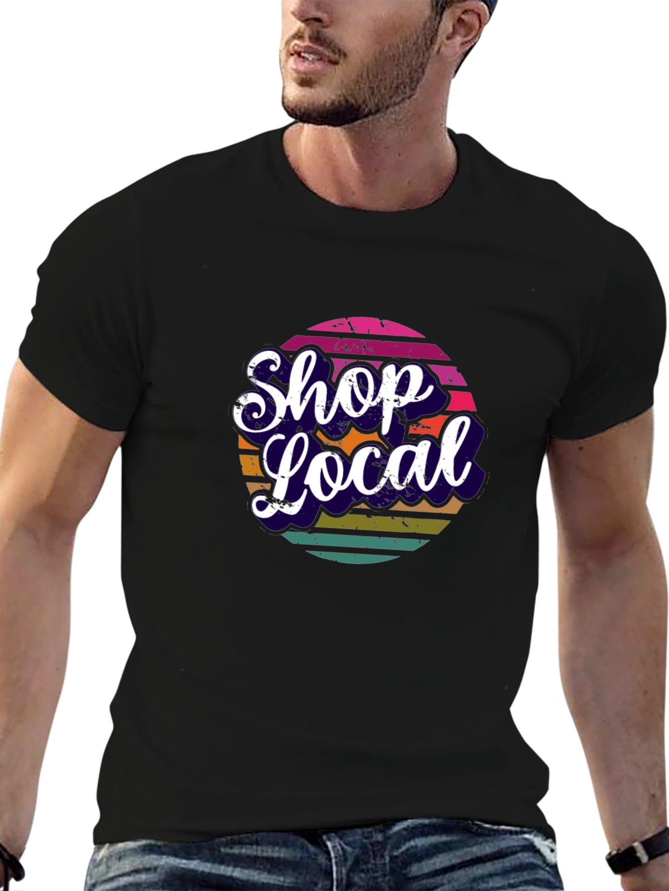 Shop Local Graphic Tee - Black