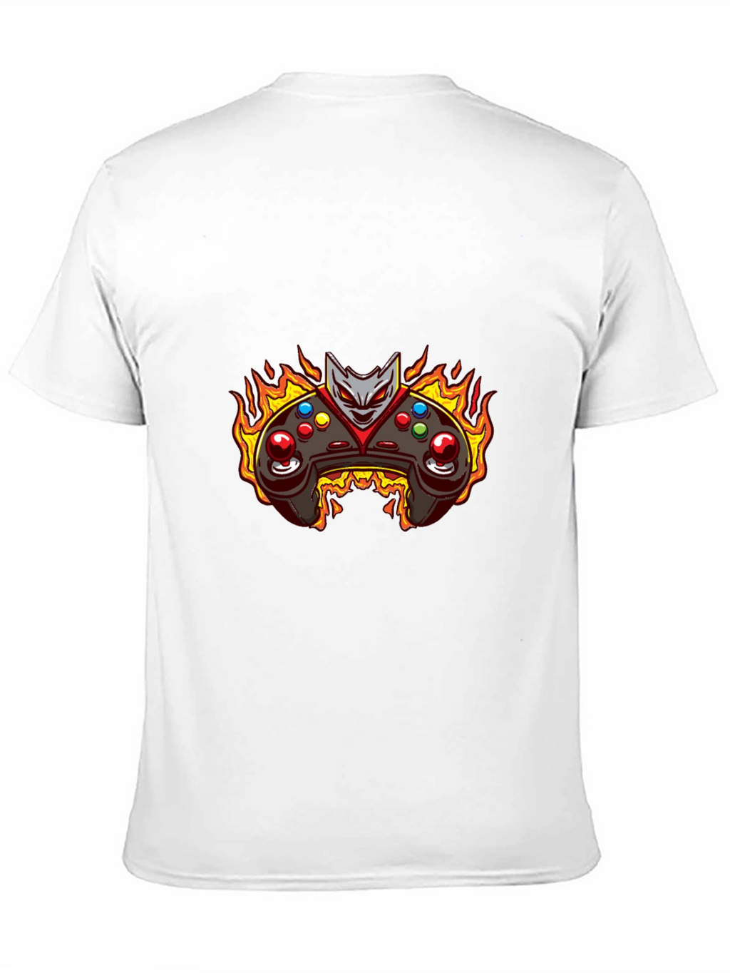 Fiery Game Controller T-Shirt - Black