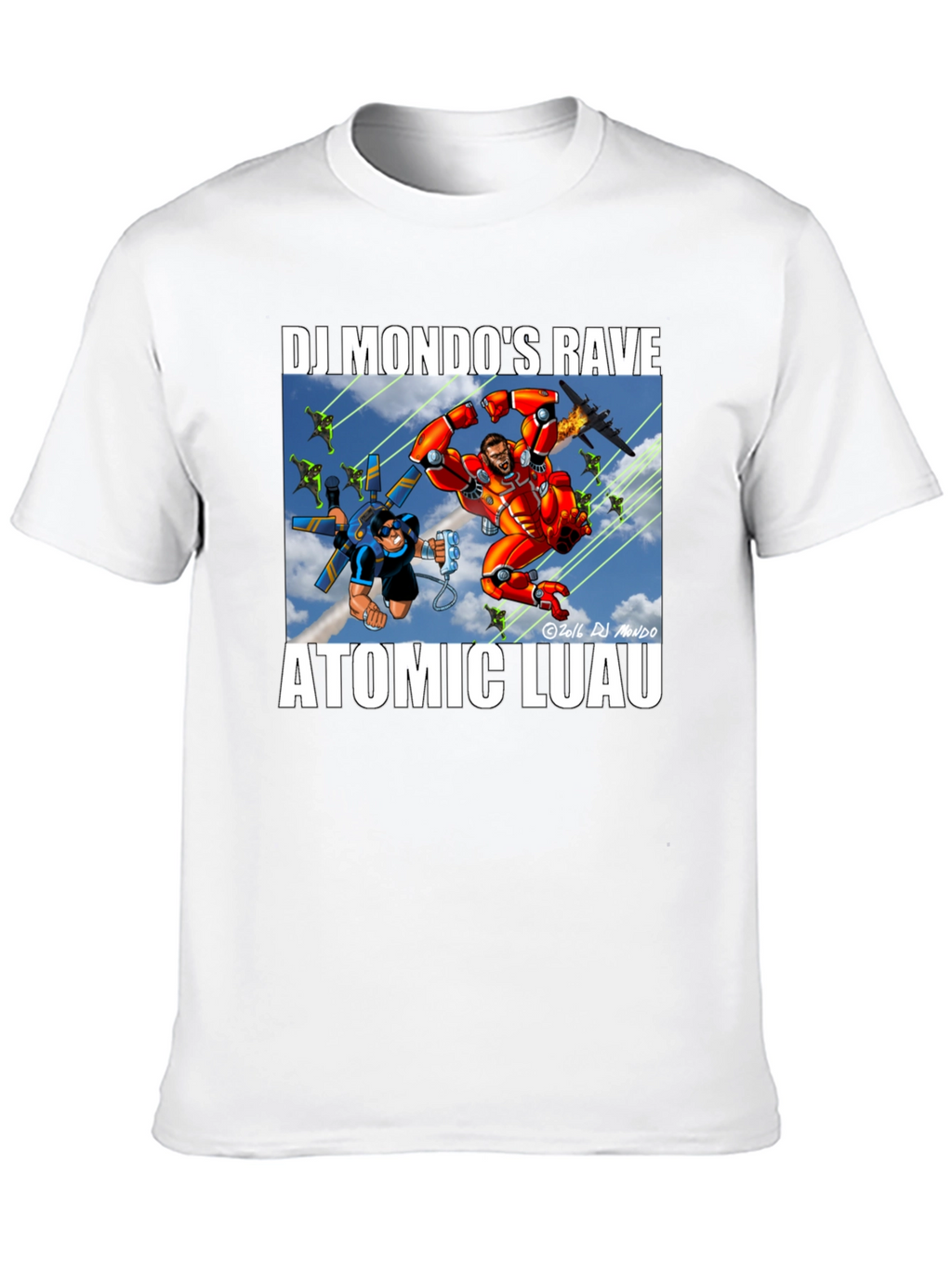 DJ Mondos Rave Atomic Luau Black T-Shirt