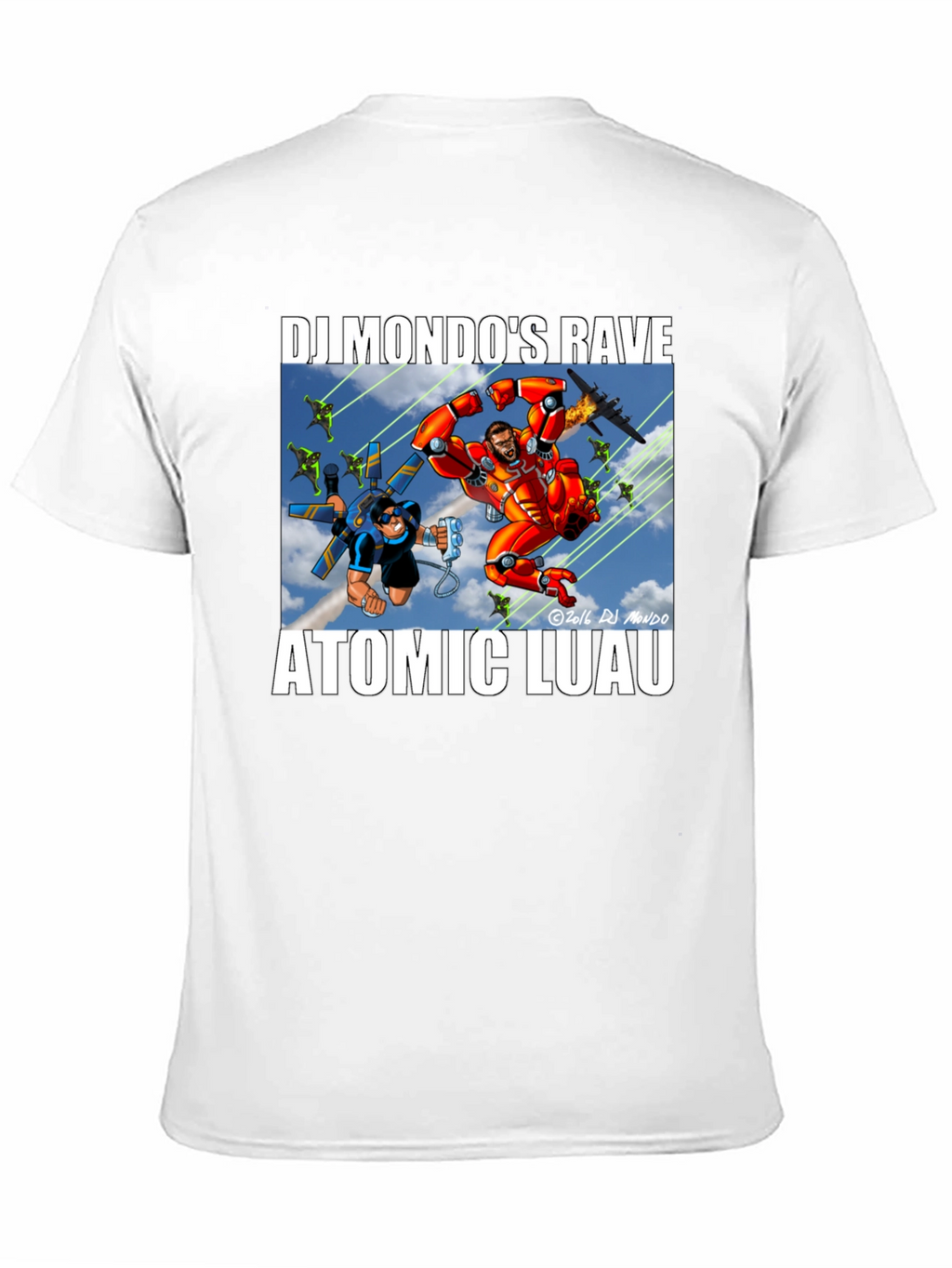 DJ Mondos Rave Atomic Luau Black T-Shirt
