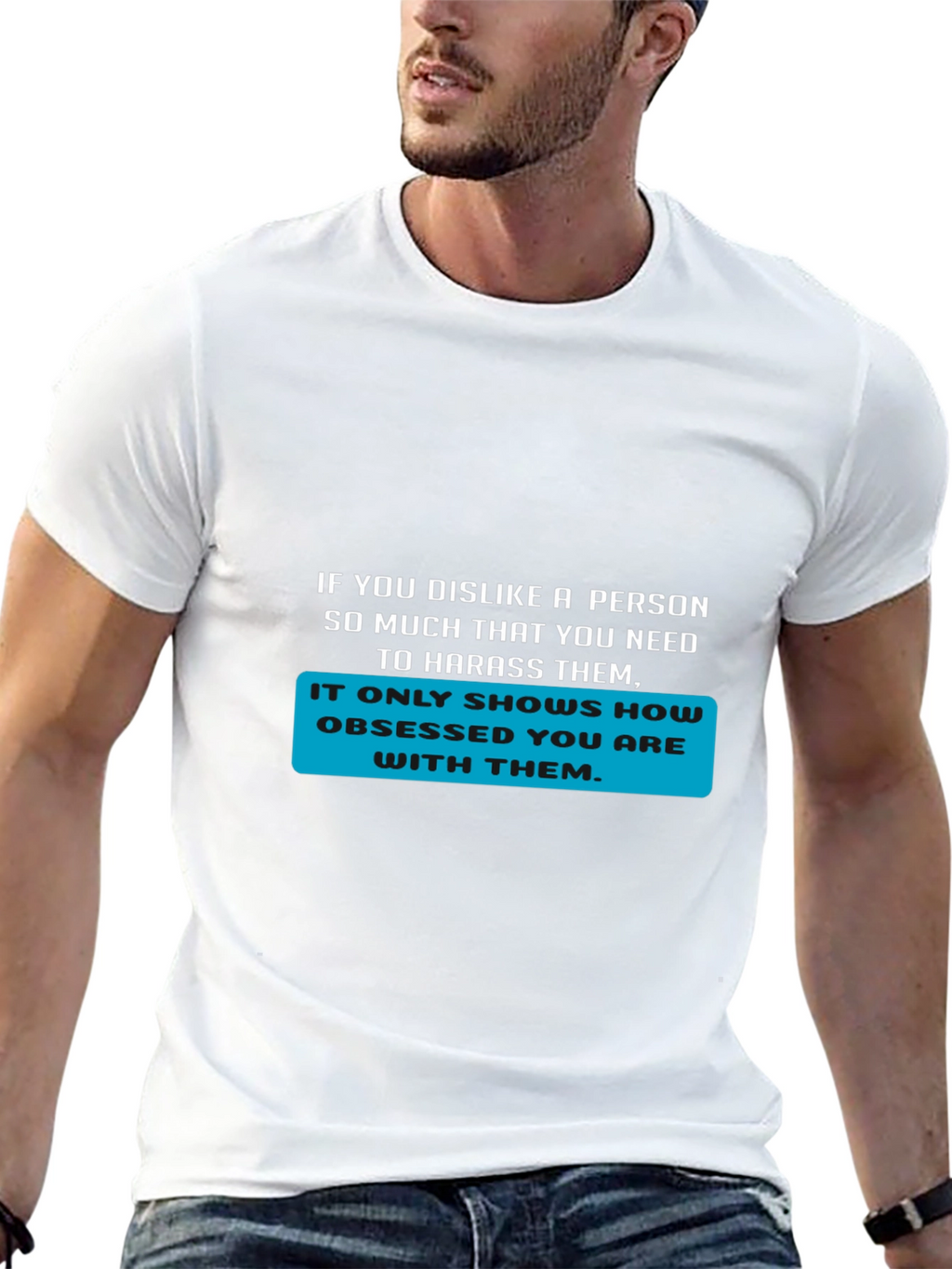 Obsessed Statement T-Shirt - Bold Text Design