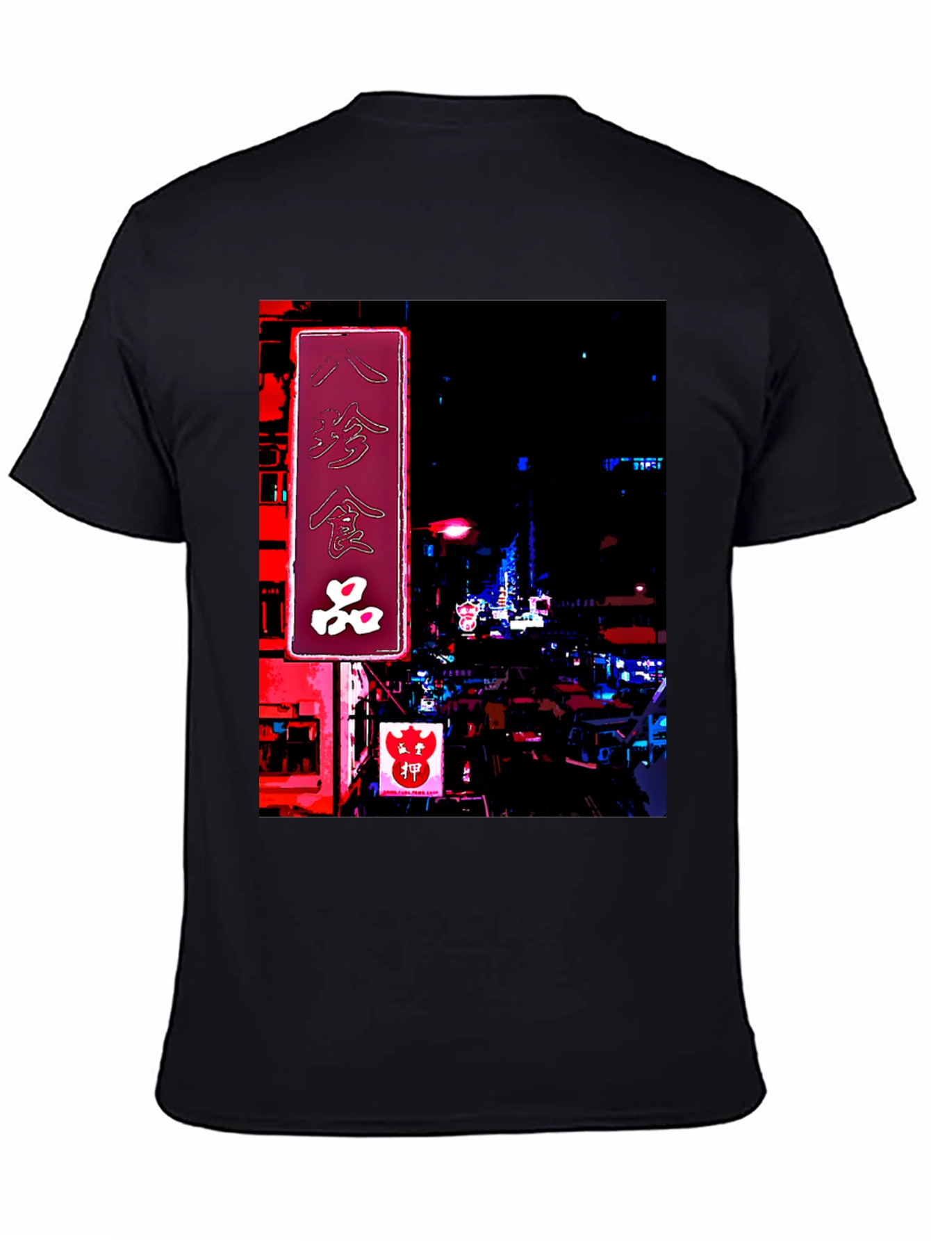 Neon Cityscape Graphic Tee - Urban Style