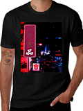 Neon Cityscape Graphic Tee - Urban Style