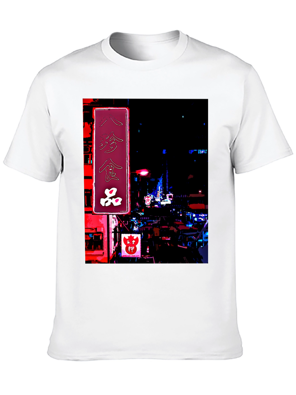 Neon Cityscape Graphic Tee - Urban Style