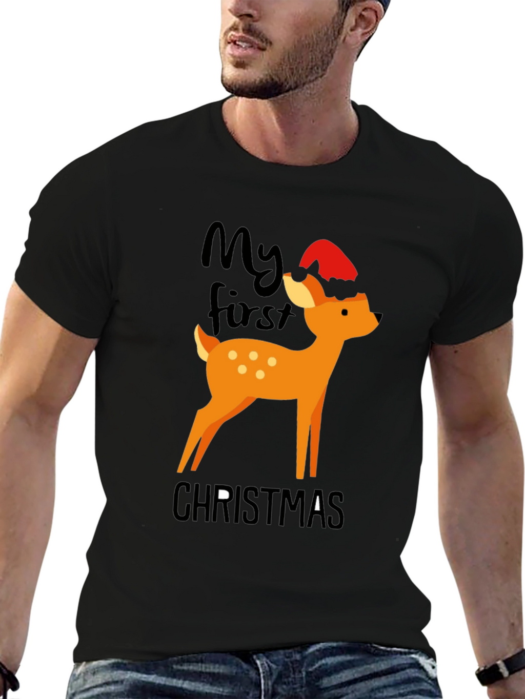 My First Christmas Deer Graphic Tee