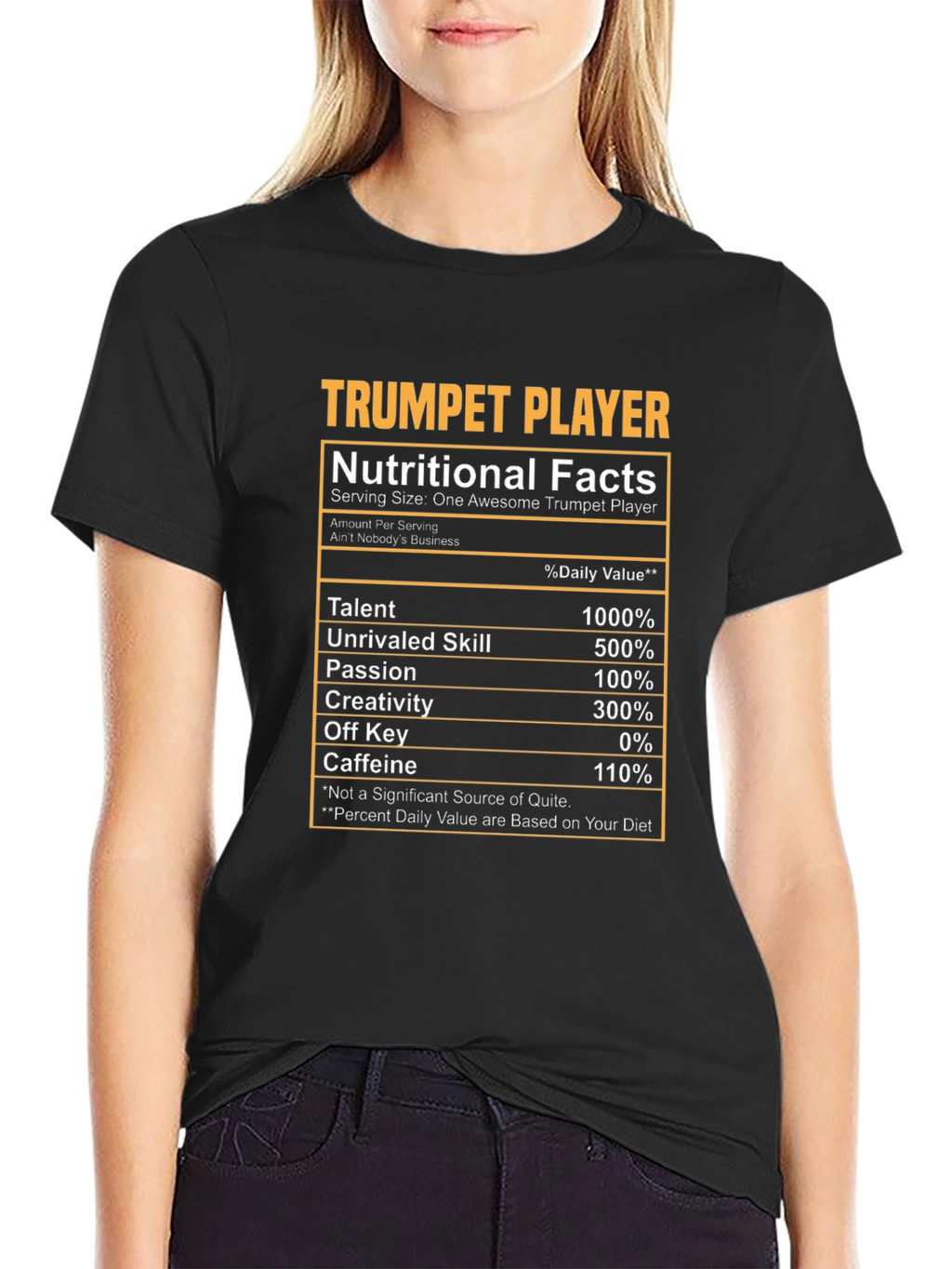 Trumpet Player Nutritional Facts T-Shirt