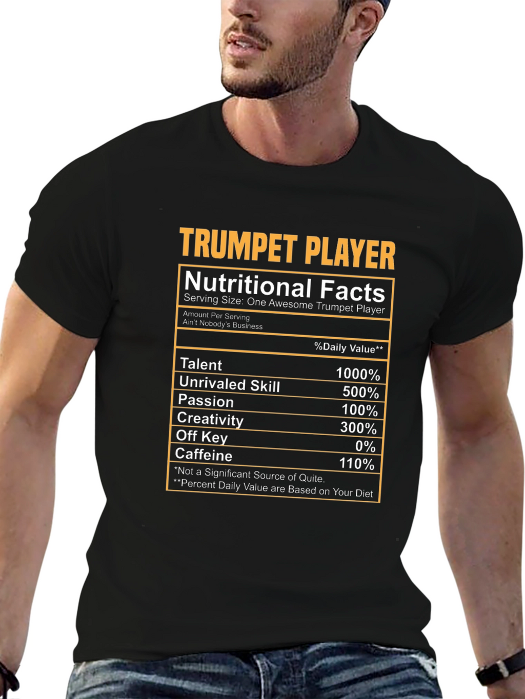 Trumpet Player Nutritional Facts T-Shirt