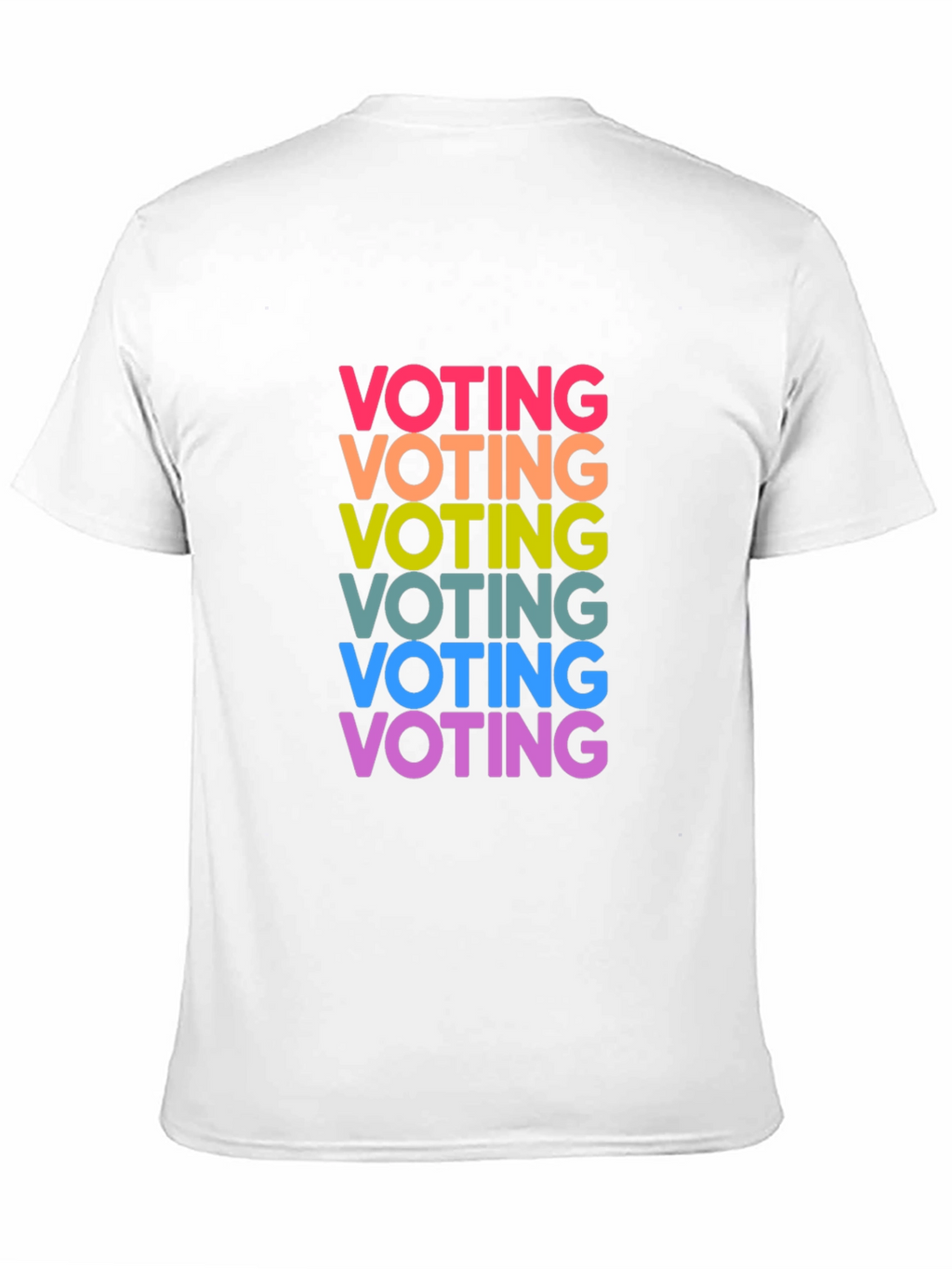 Vote Rainbow Text Graphic Black Tee