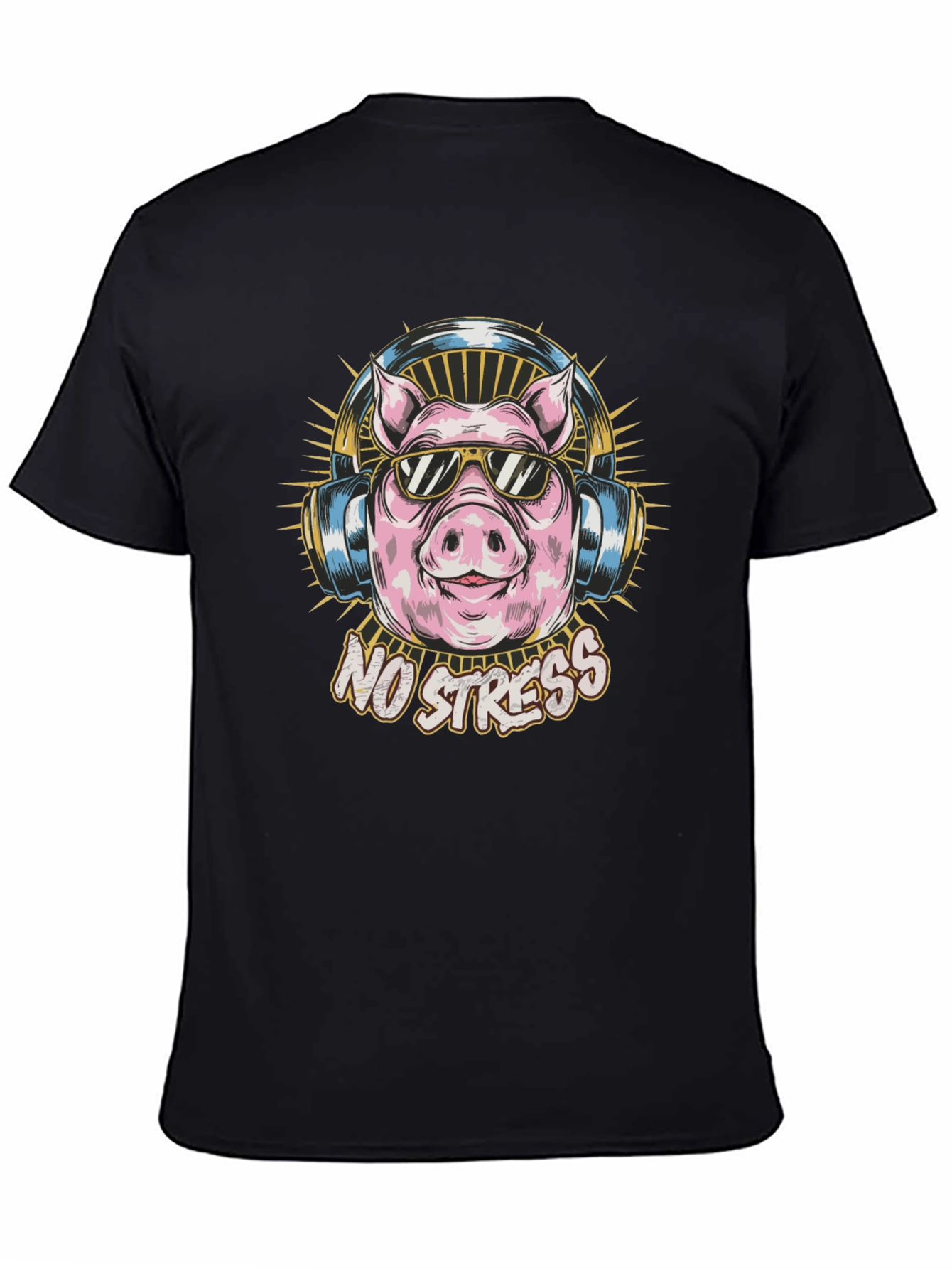 No Stress Pig Graphic Tee - Cool Relaxed Style