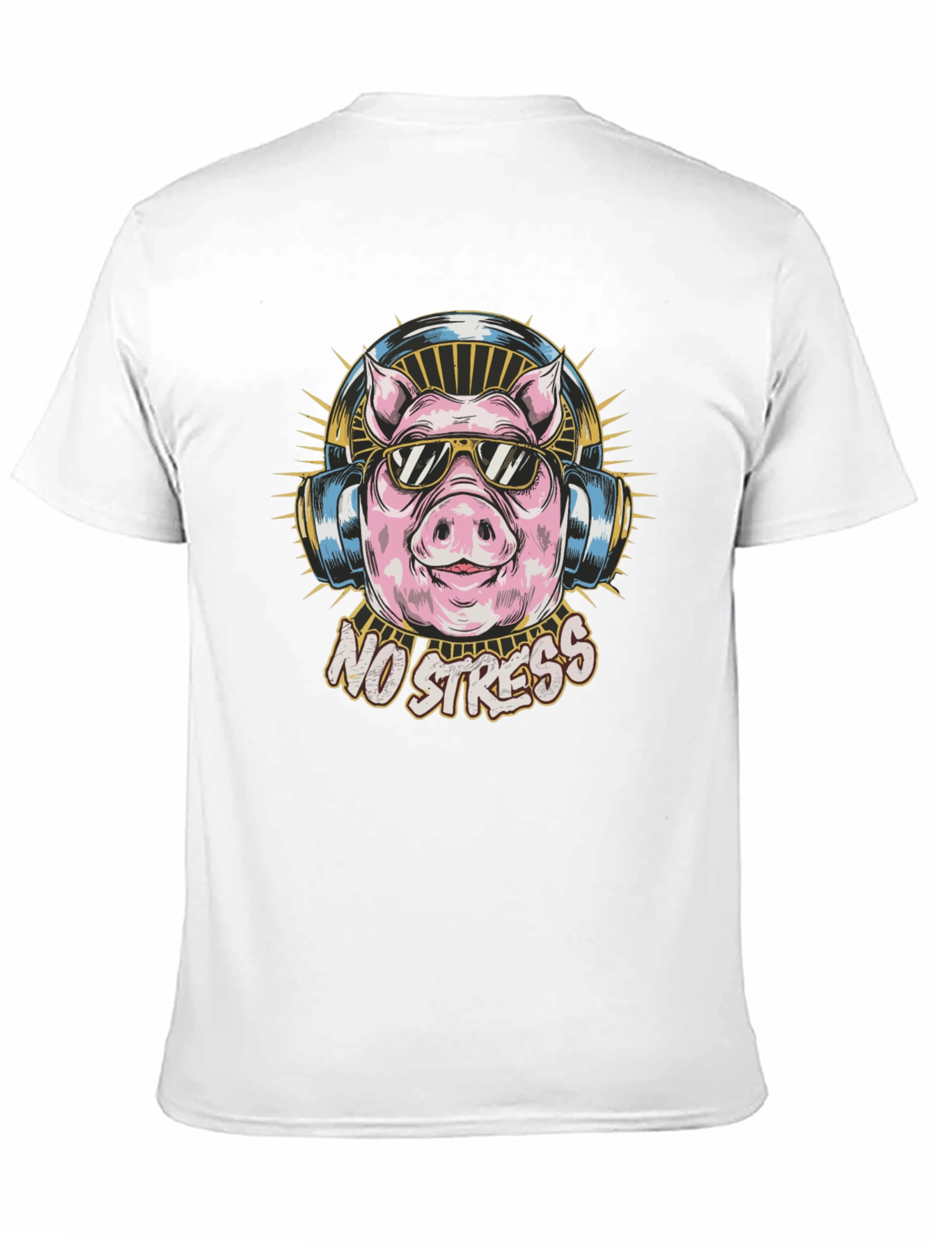 No Stress Pig Graphic Tee - Cool Relaxed Style
