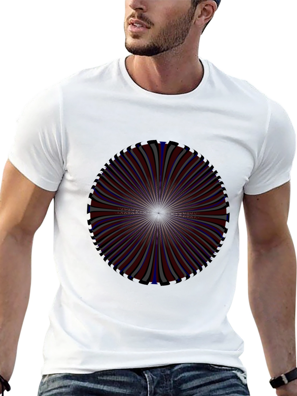 Optical Illusion Graphic Tee - Unique Design