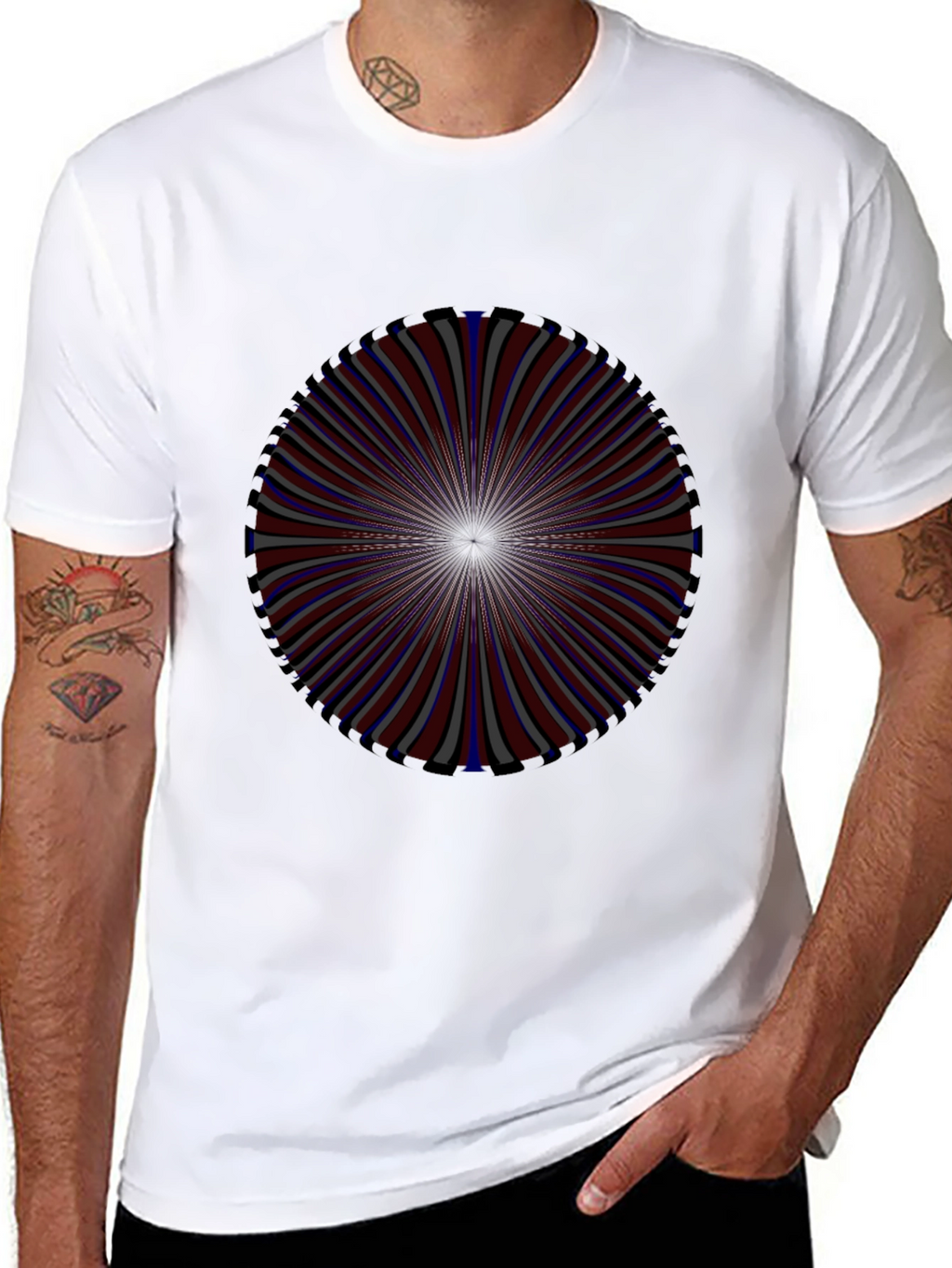 Optical Illusion Graphic Tee - Unique Design