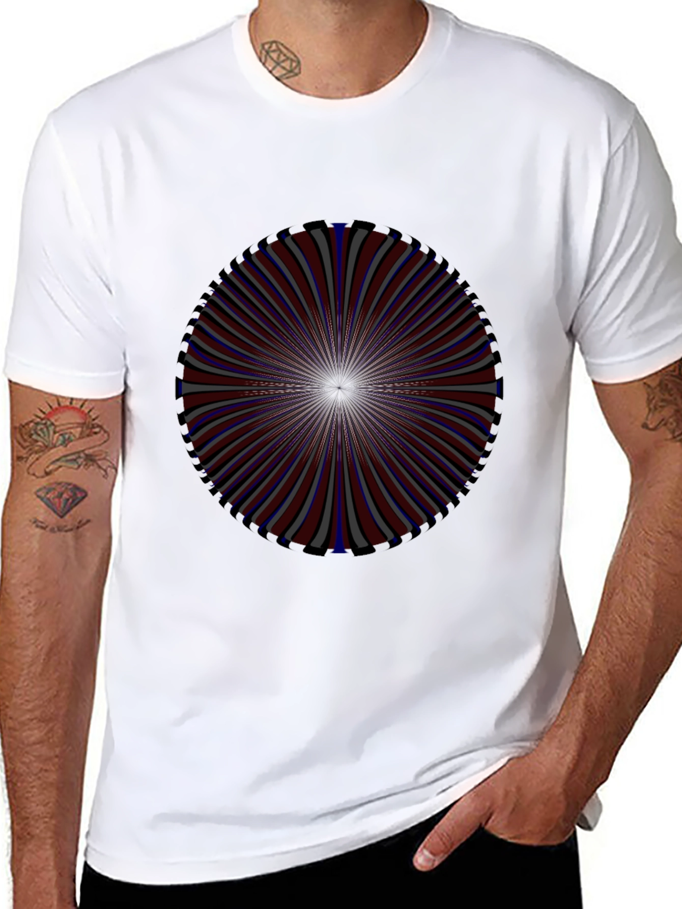 Optical Illusion Graphic Tee - Unique Design