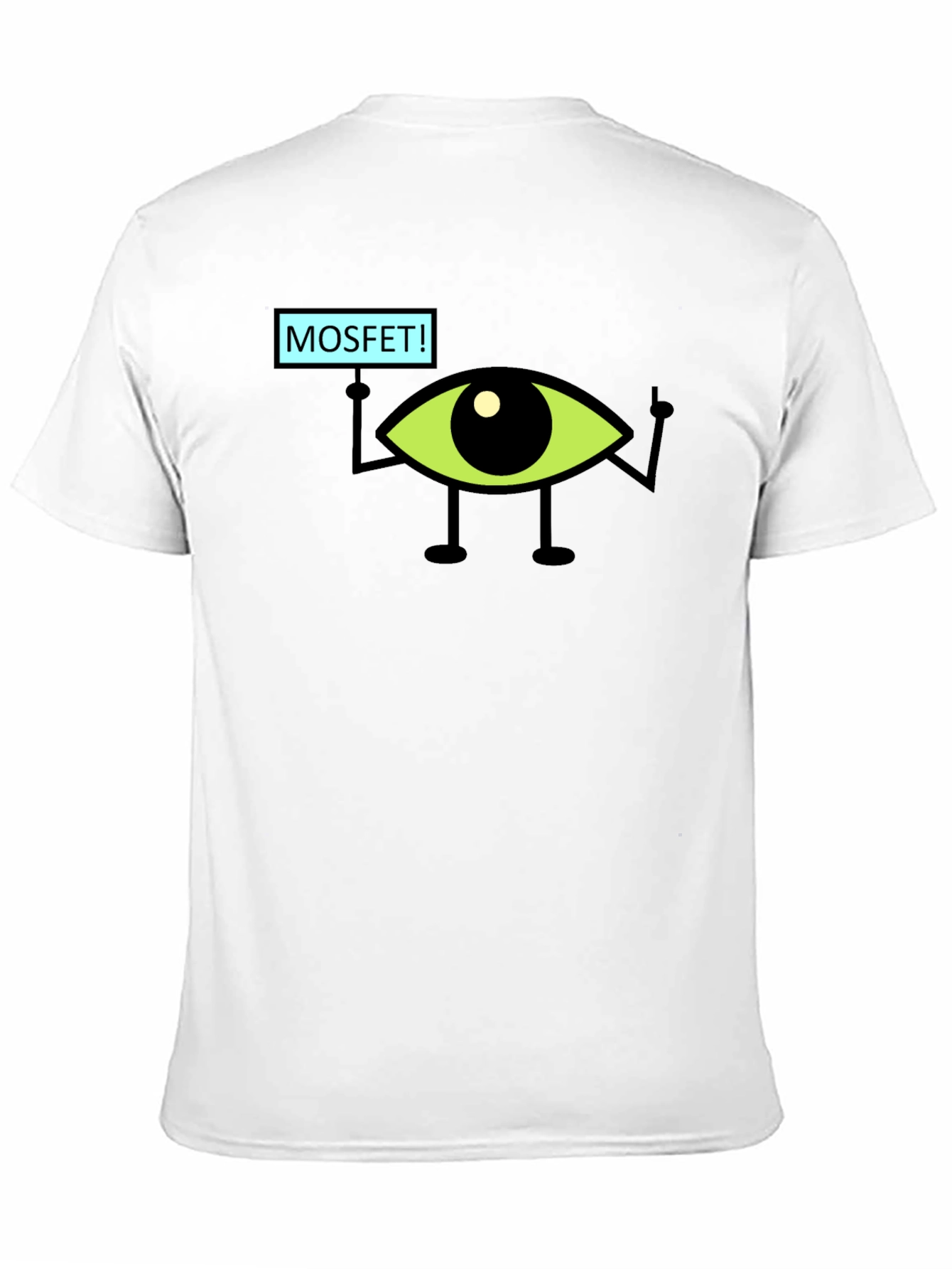 MOSFET! Eye Character Black T-Shirt
