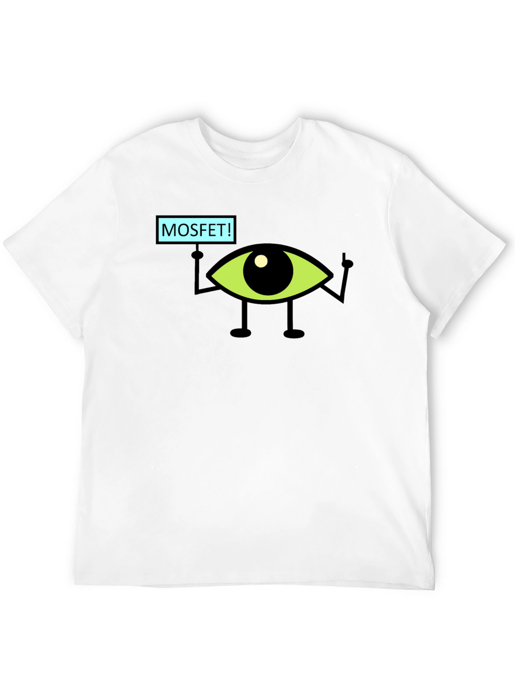 MOSFET! Eye Character Black T-Shirt
