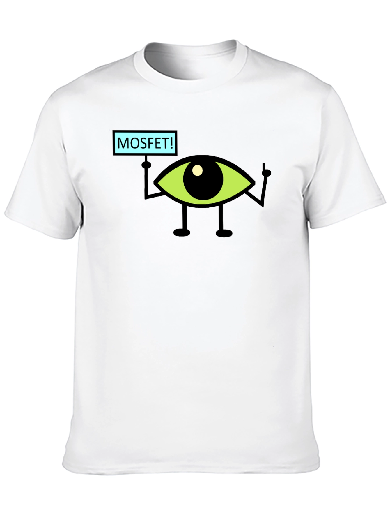 MOSFET! Eye Character Black T-Shirt