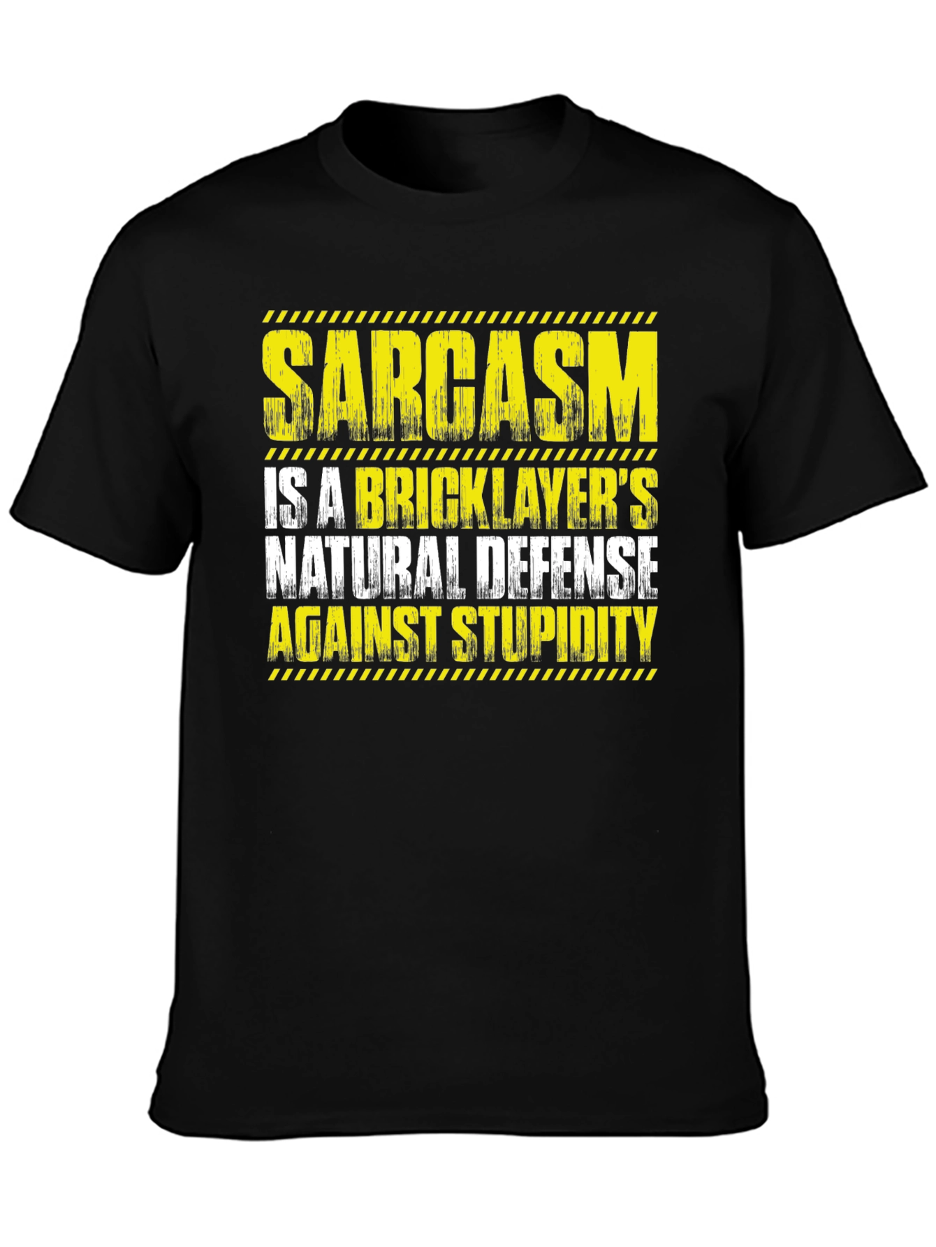 Sarcasm Bricklayers Natural Defense Graphic T-Shirt