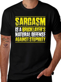 Sarcasm Bricklayers Natural Defense Graphic T-Shirt