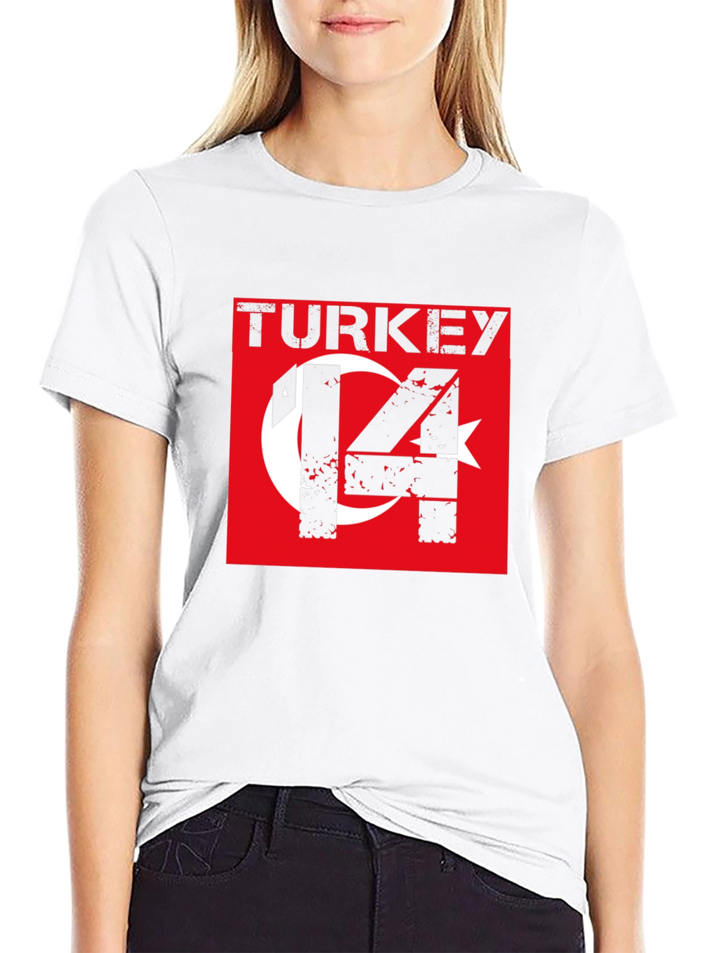 Turkey Flag T-Shirt - Distressed Style
