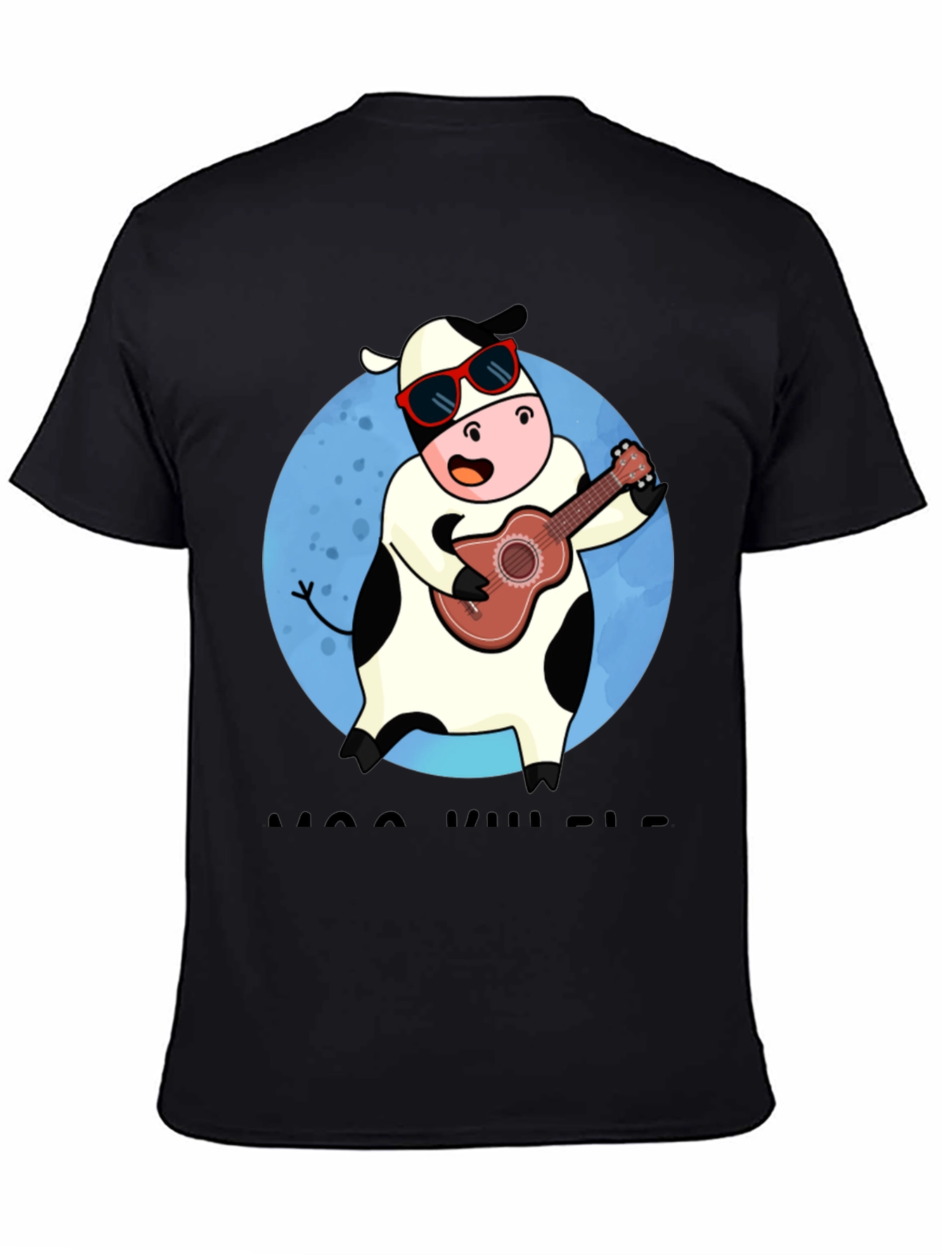 Cow Ukulele Player Graphic Tee
