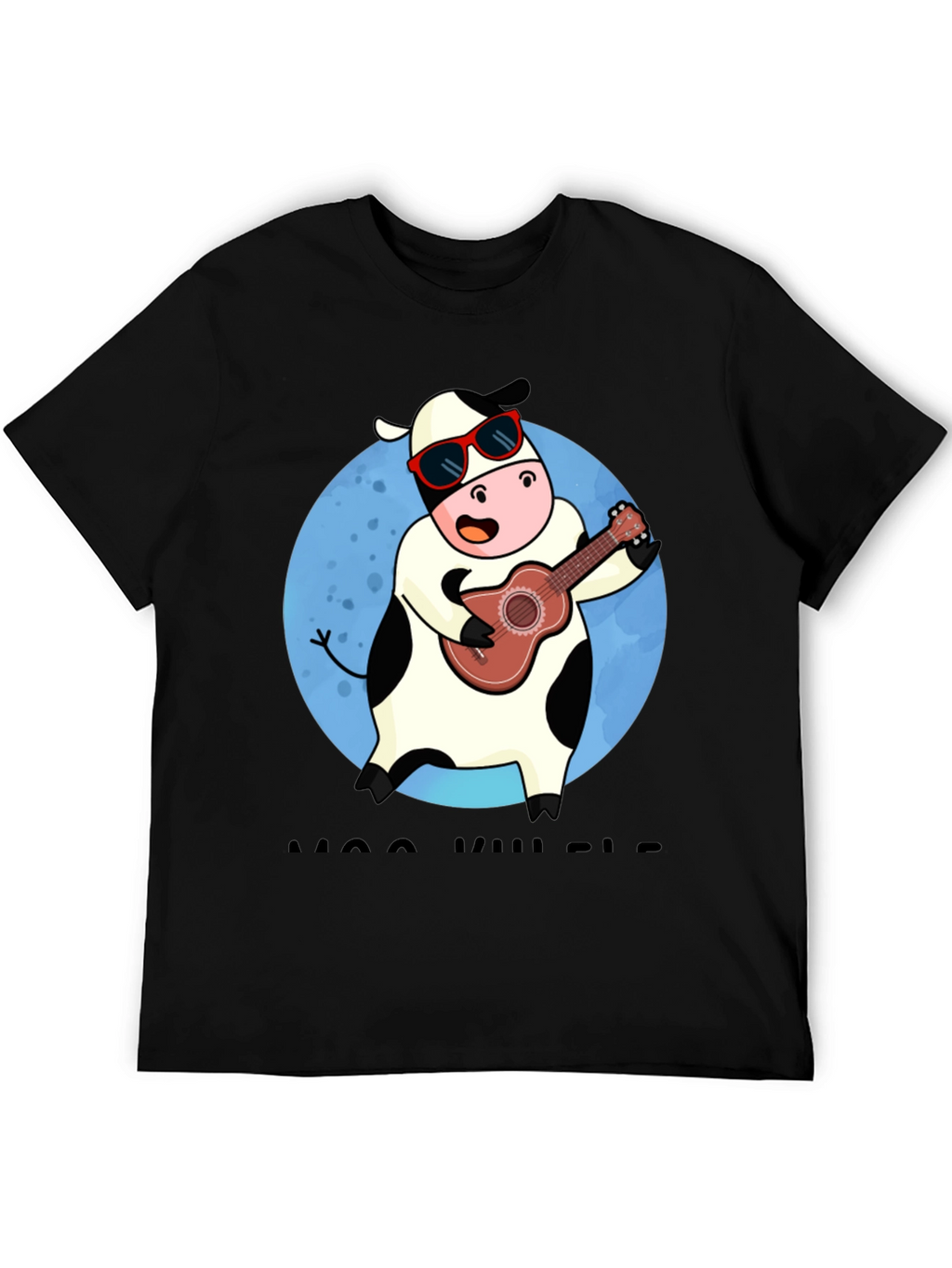 Cow Ukulele Player Graphic Tee