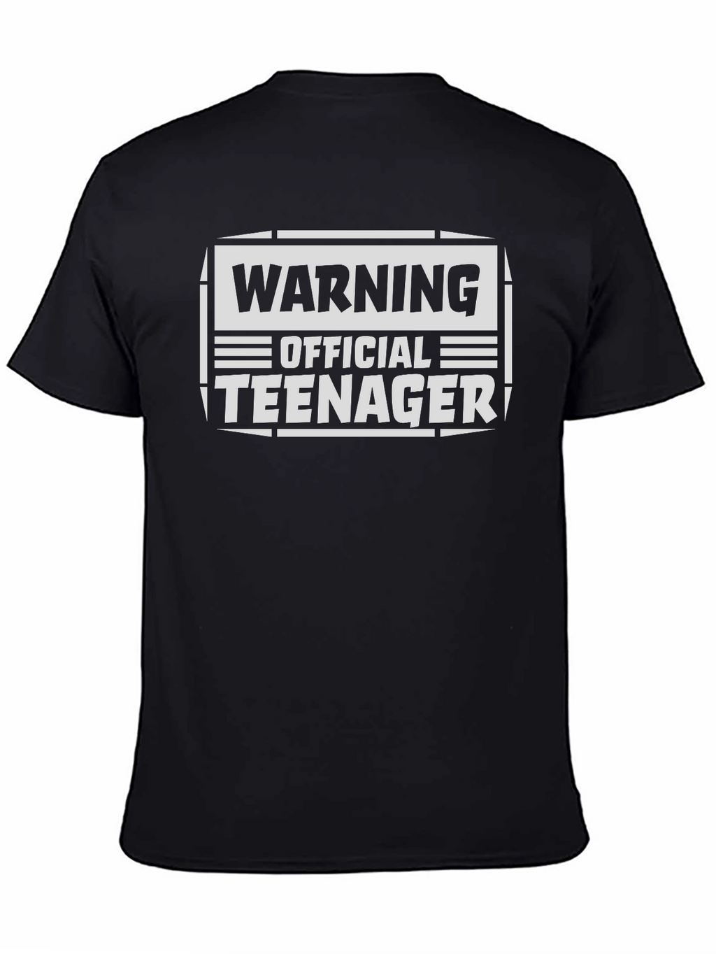 Warning Official Teenager Graphic T-Shirt - Black