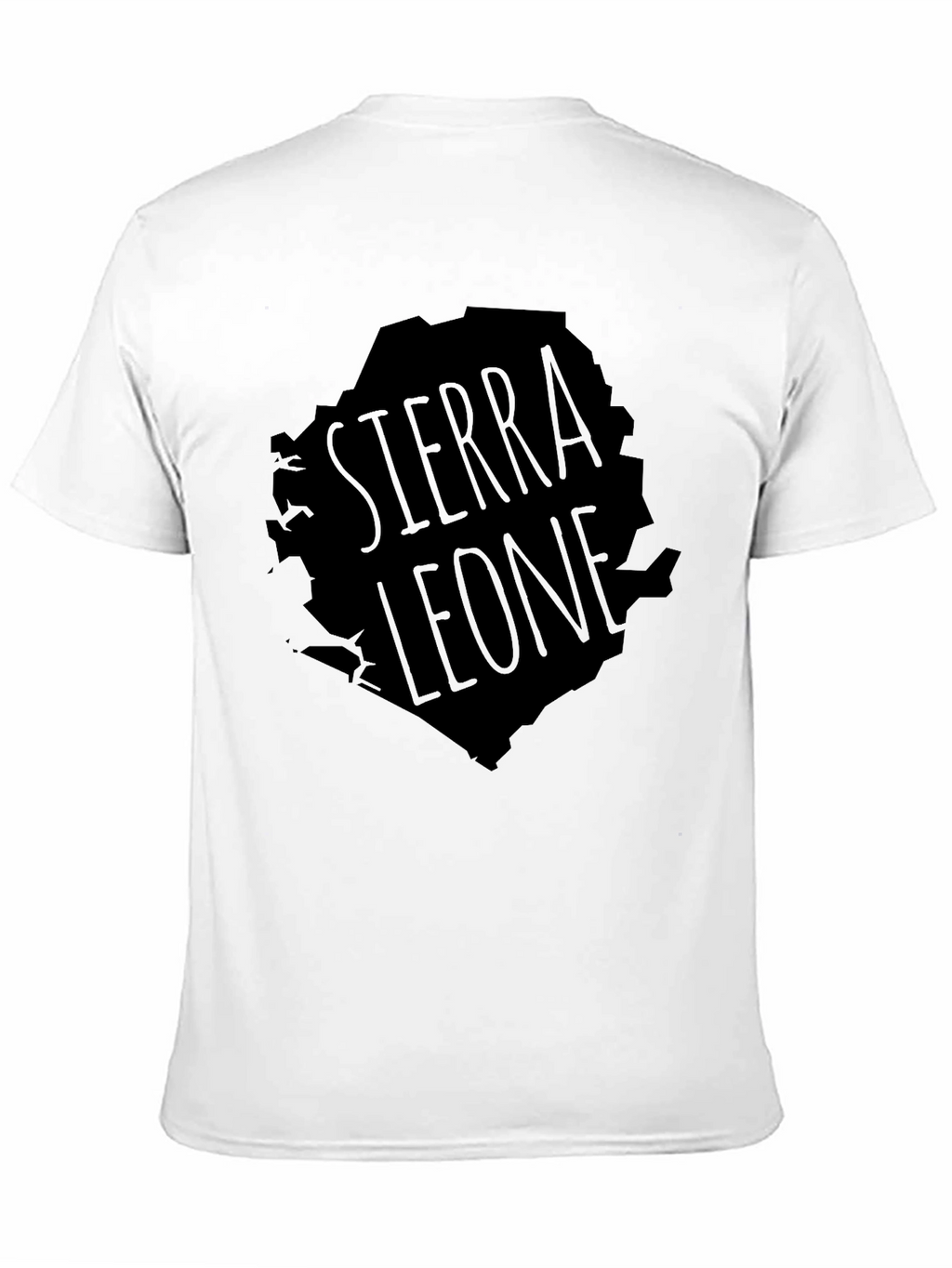 Sierra Leone Map Graphic T-Shirt - Black