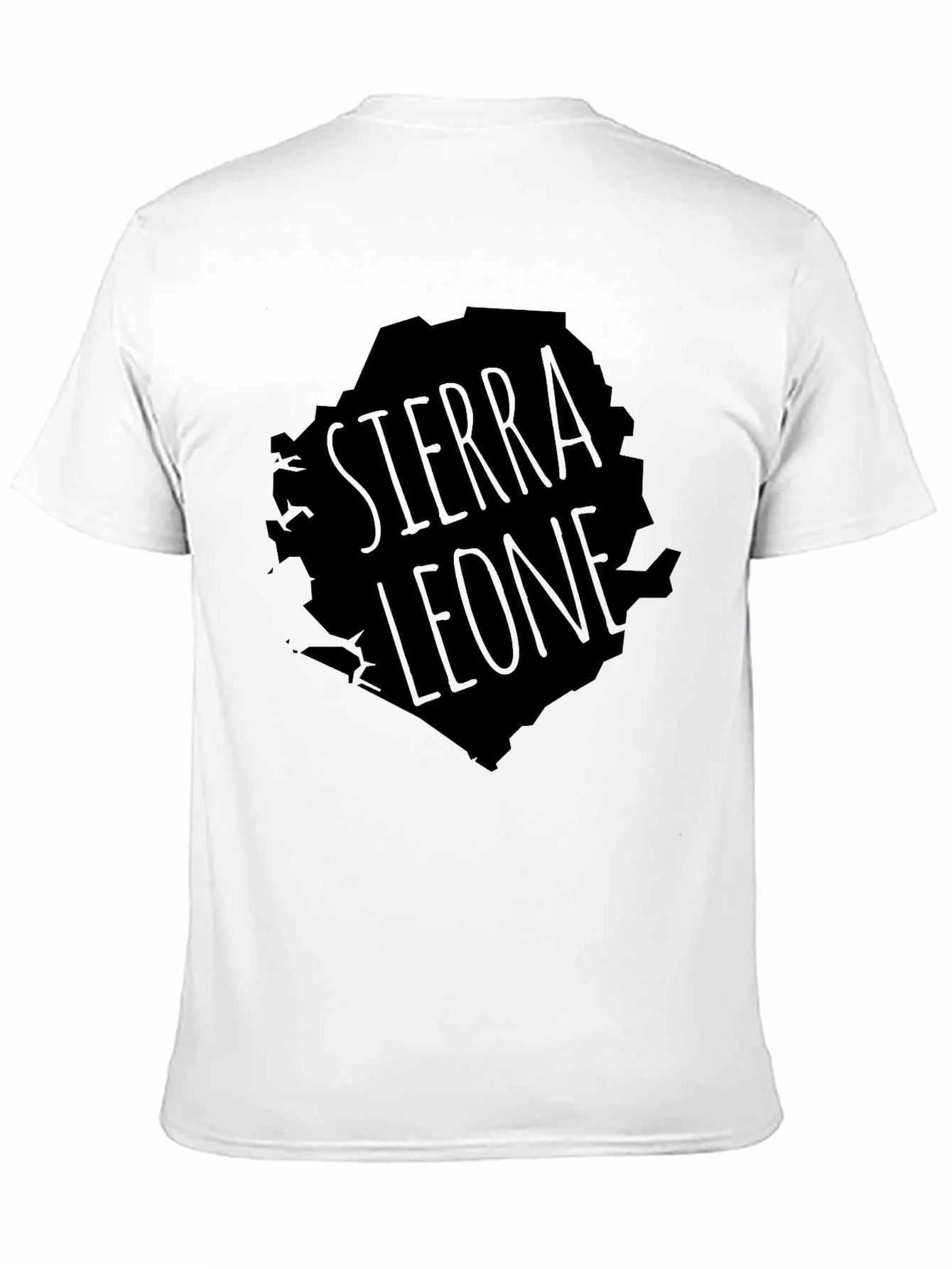 Sierra Leone Map Graphic T-Shirt - Black