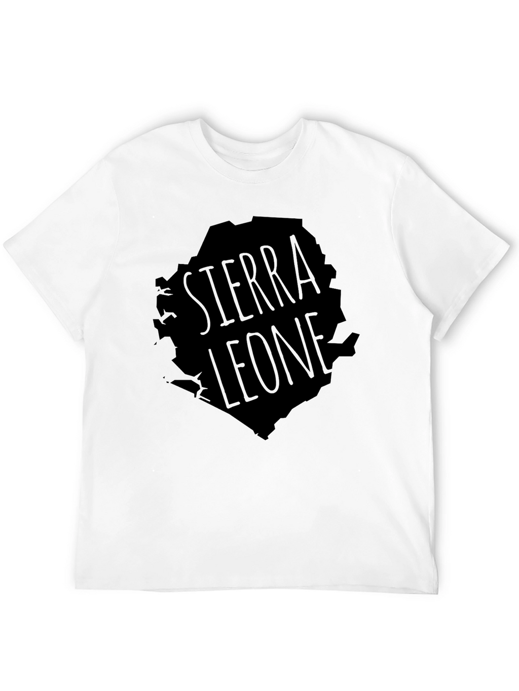 Sierra Leone Map Graphic T-Shirt - Black