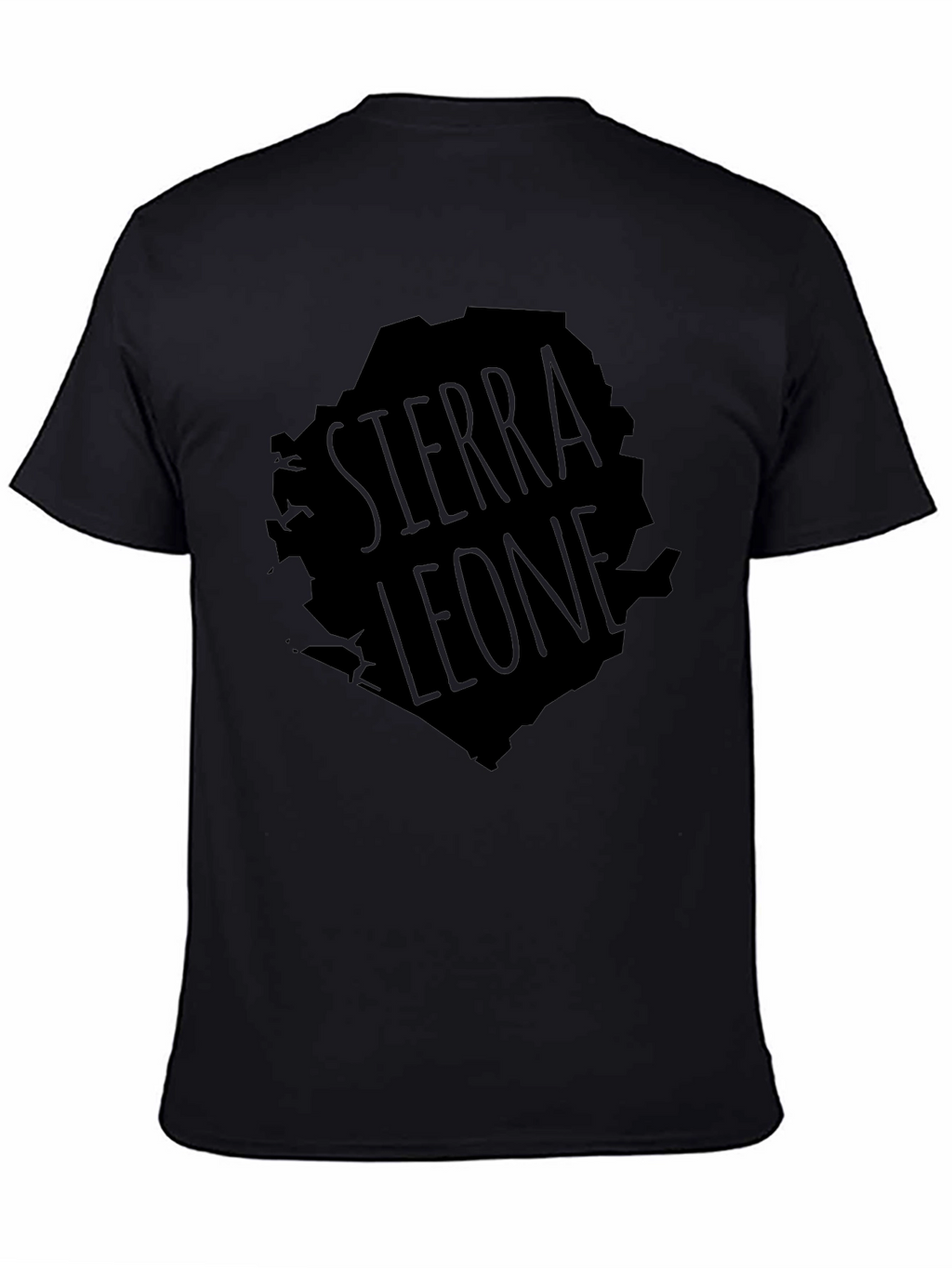 Sierra Leone Map Graphic T-Shirt - Black