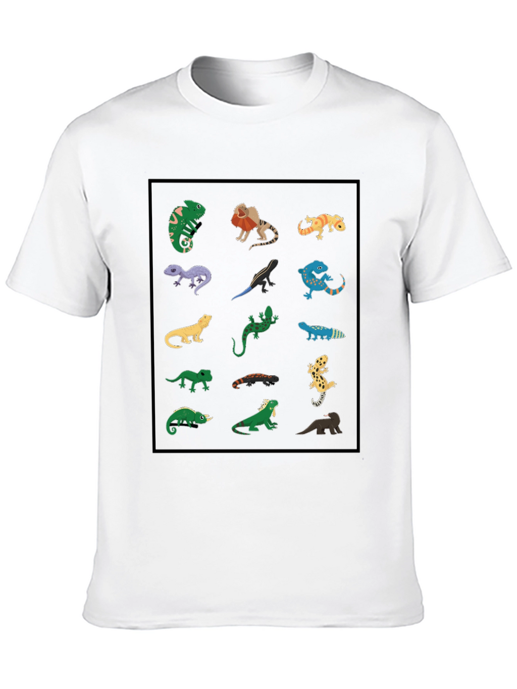 Lizard Variety Graphic Tee - Cool Reptile Print Shirt