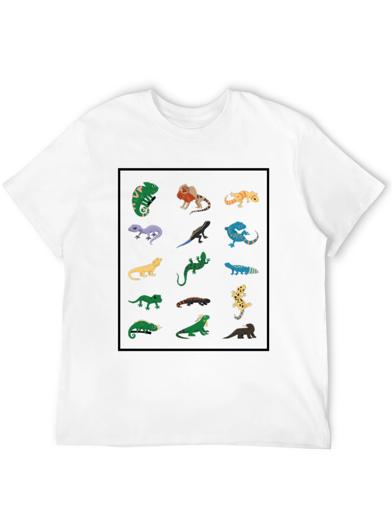 Lizard Variety Graphic Tee - Cool Reptile Print Shirt