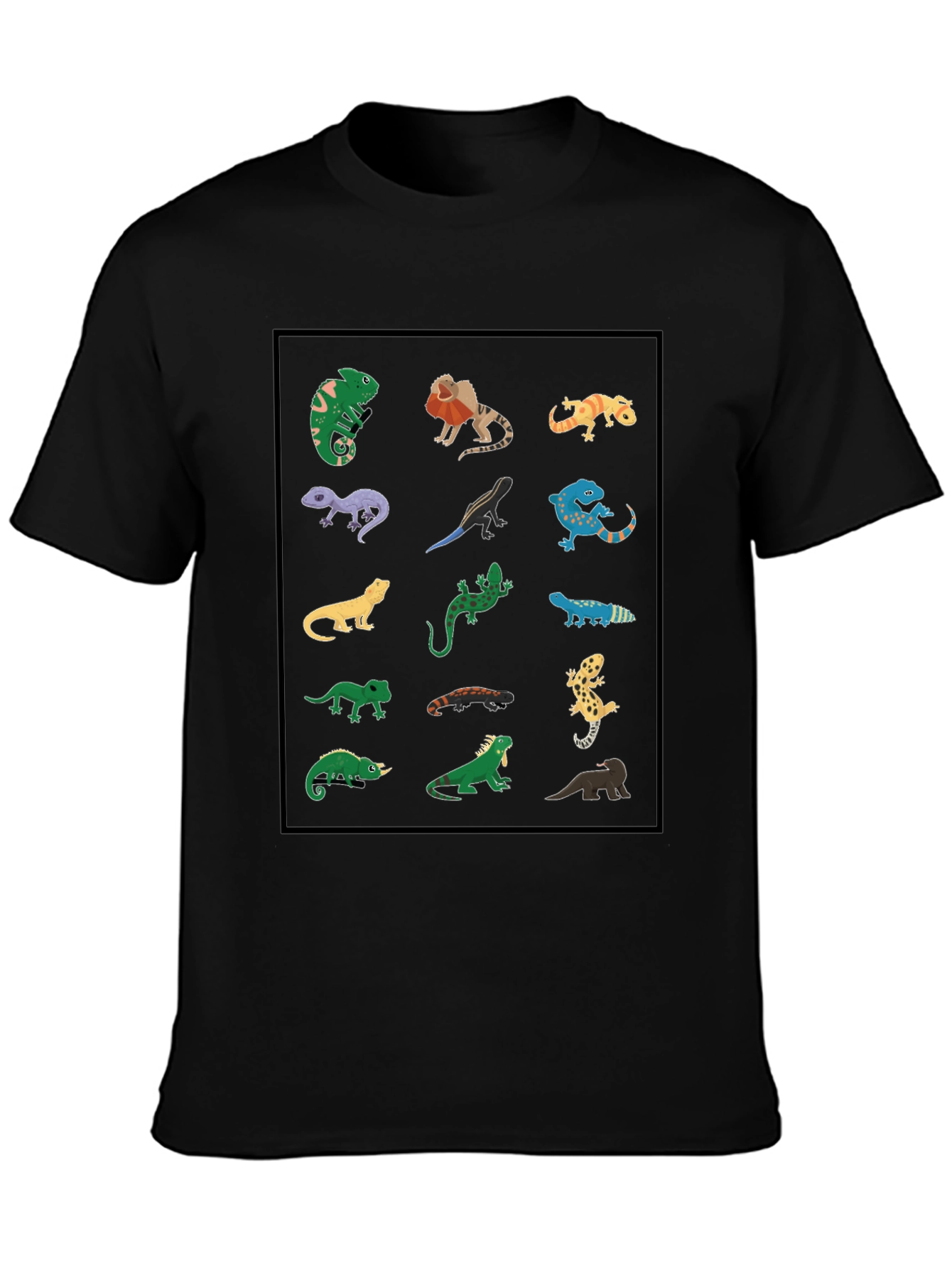 Lizard Variety Graphic Tee - Cool Reptile Print Shirt