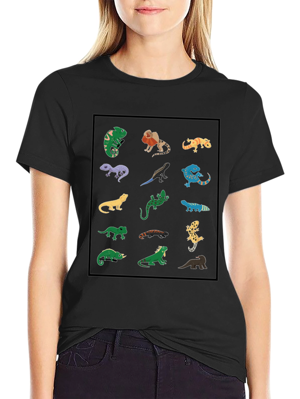Lizard Variety Graphic Tee - Cool Reptile Print Shirt