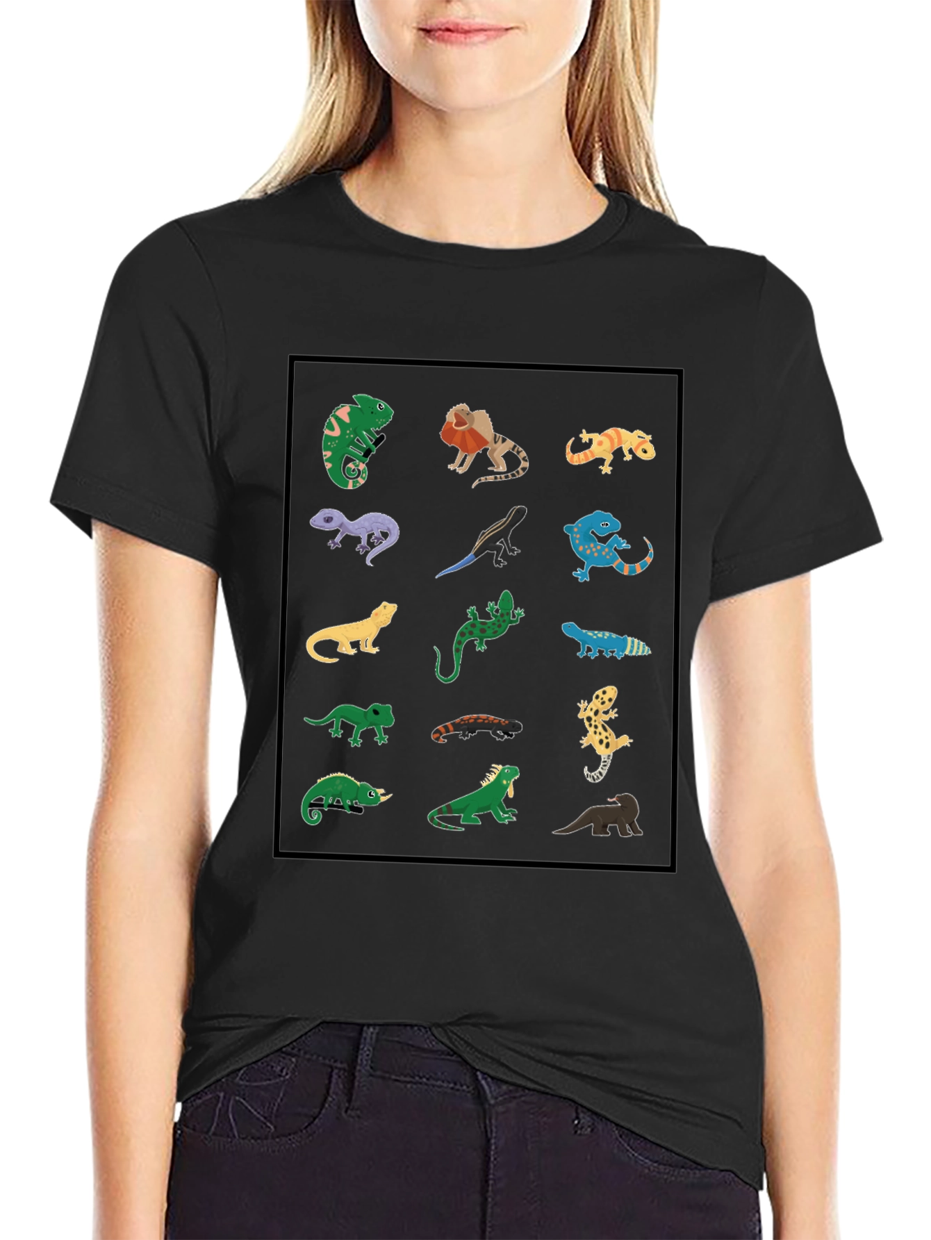 Lizard Variety Graphic Tee - Cool Reptile Print Shirt