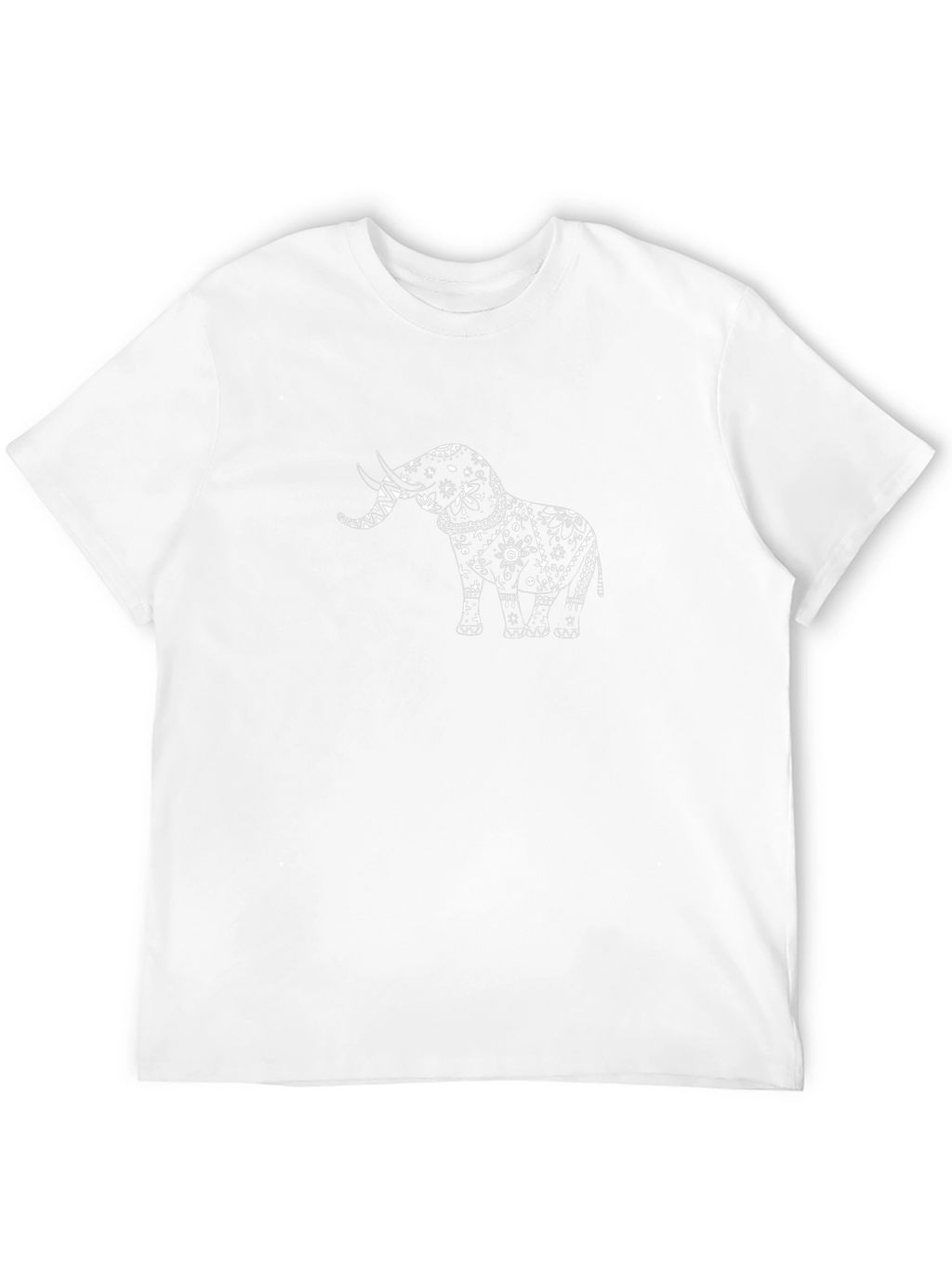 Elephant Graphic Print Black Tee