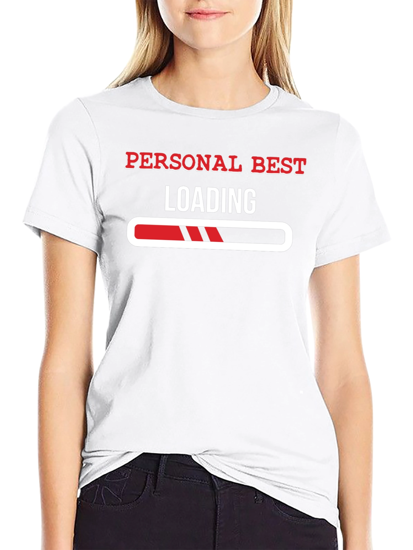 Personal Best Loading Black Graphic Tee