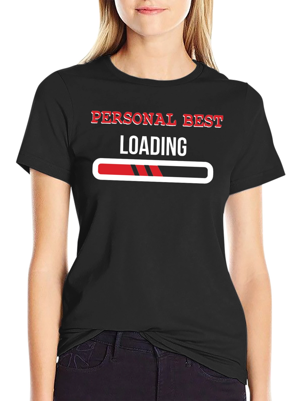 Personal Best Loading Black Graphic Tee