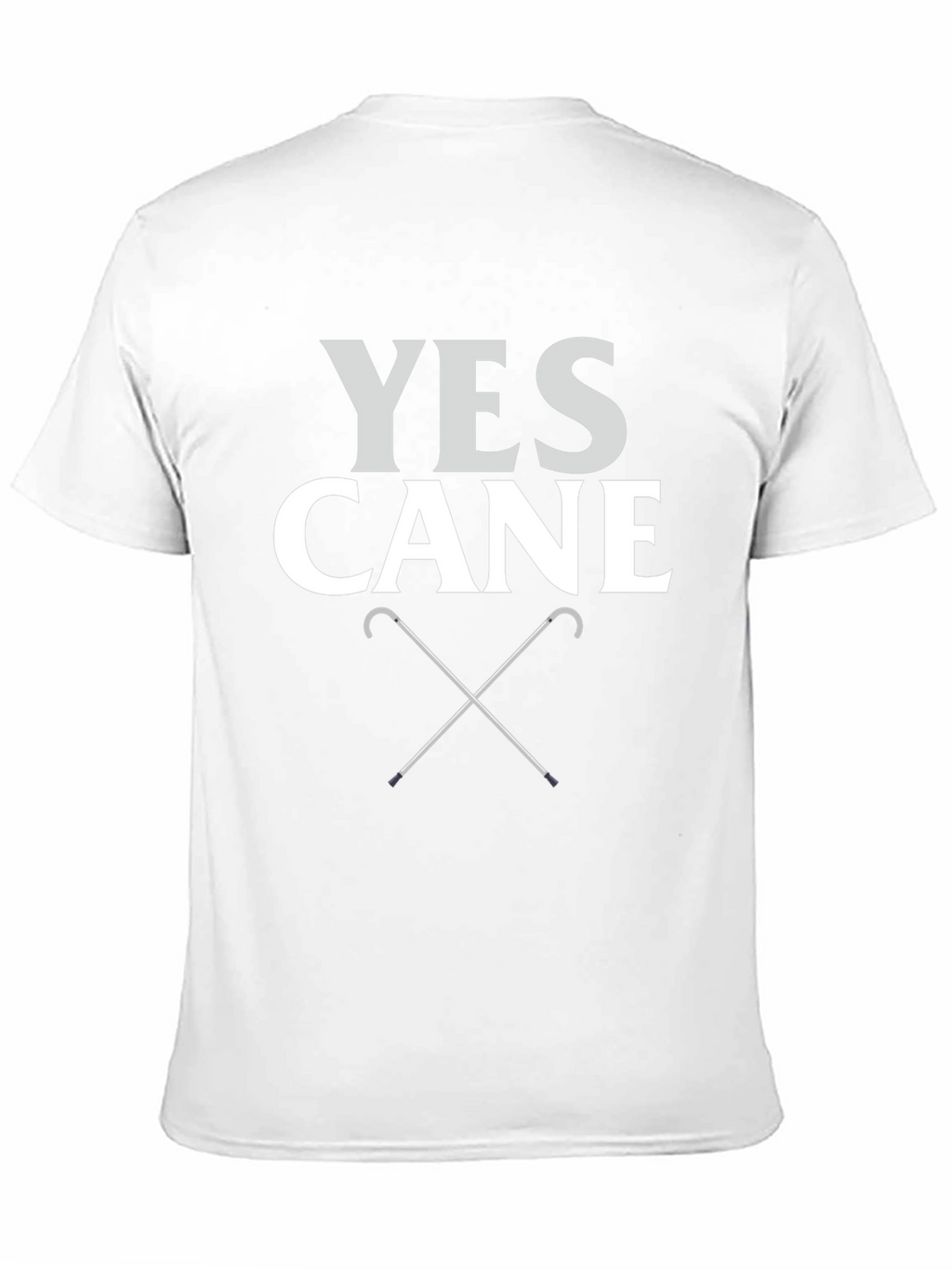 Yes Cane T-Shirt - Novelty Walking Stick Tee