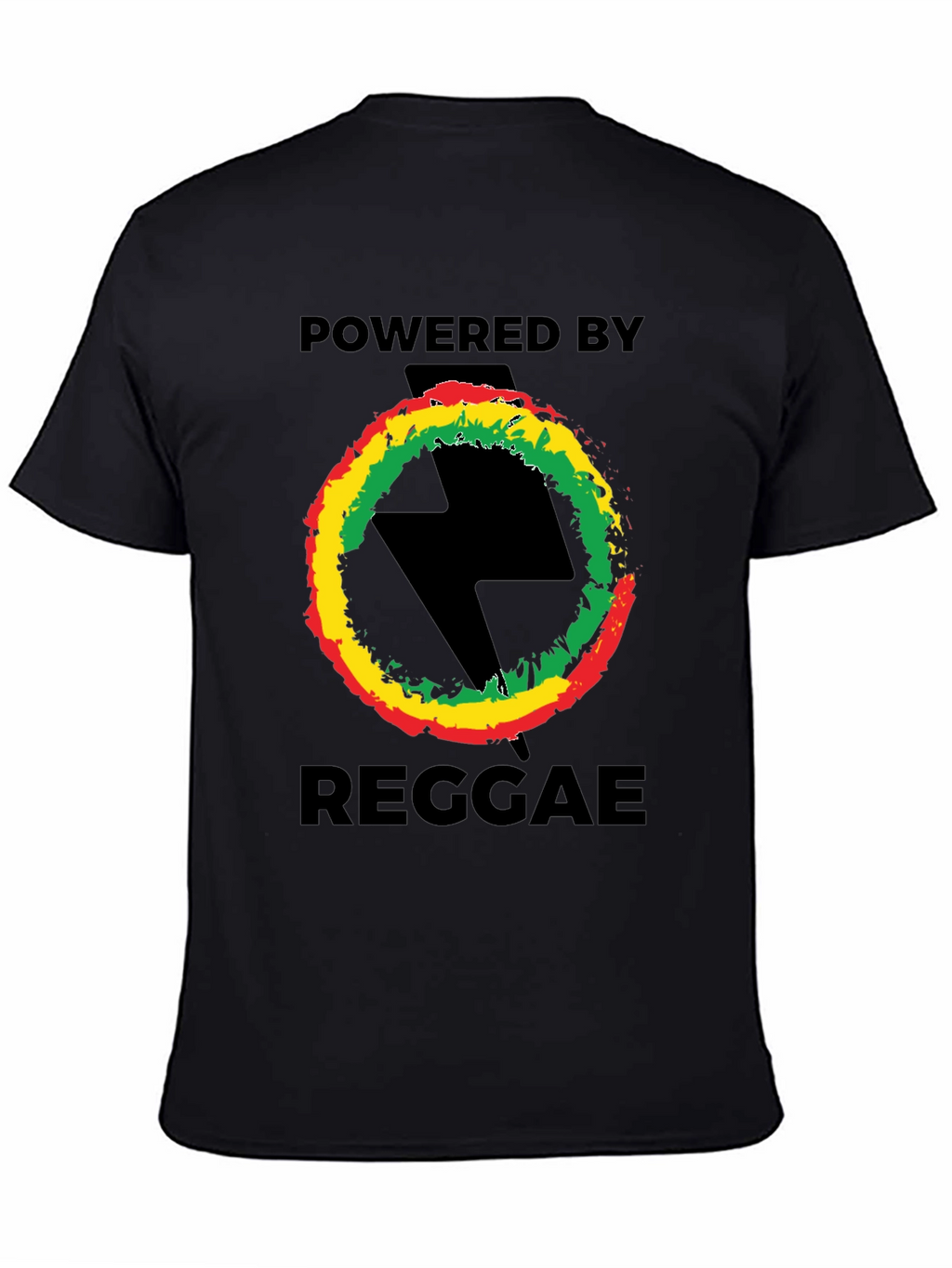 Powered By Reggae T-Shirt - Black