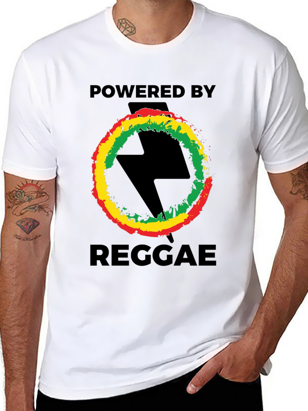 Powered By Reggae T-Shirt - Black