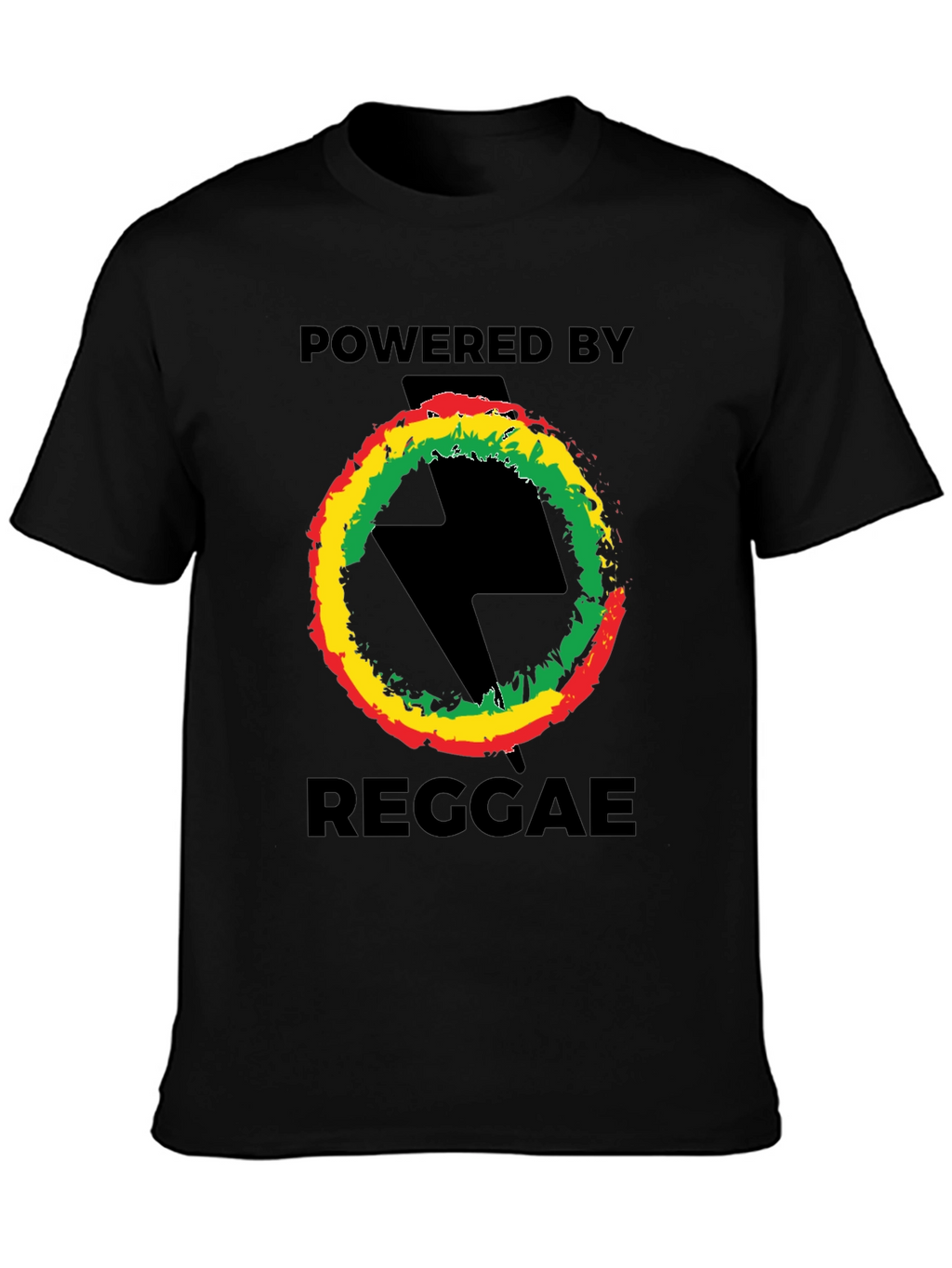 Powered By Reggae T-Shirt - Black
