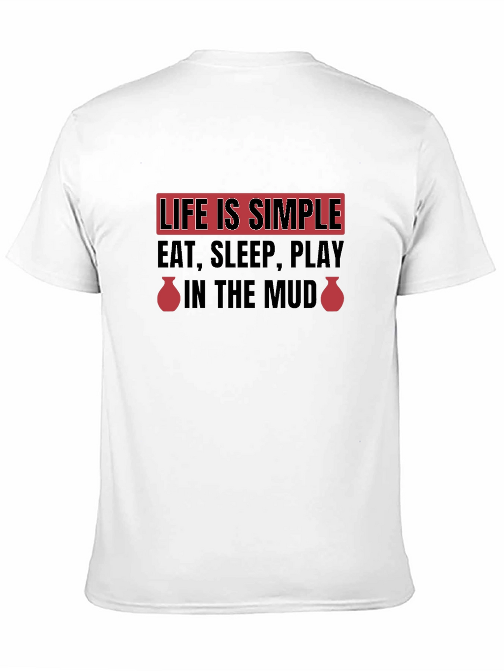 Life is Simple Black Graphic T-Shirt