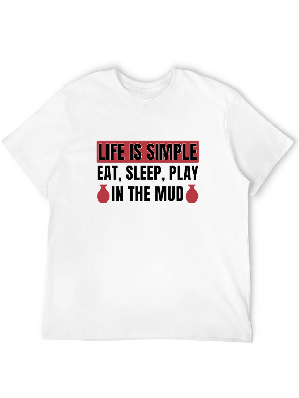 Life is Simple Black Graphic T-Shirt