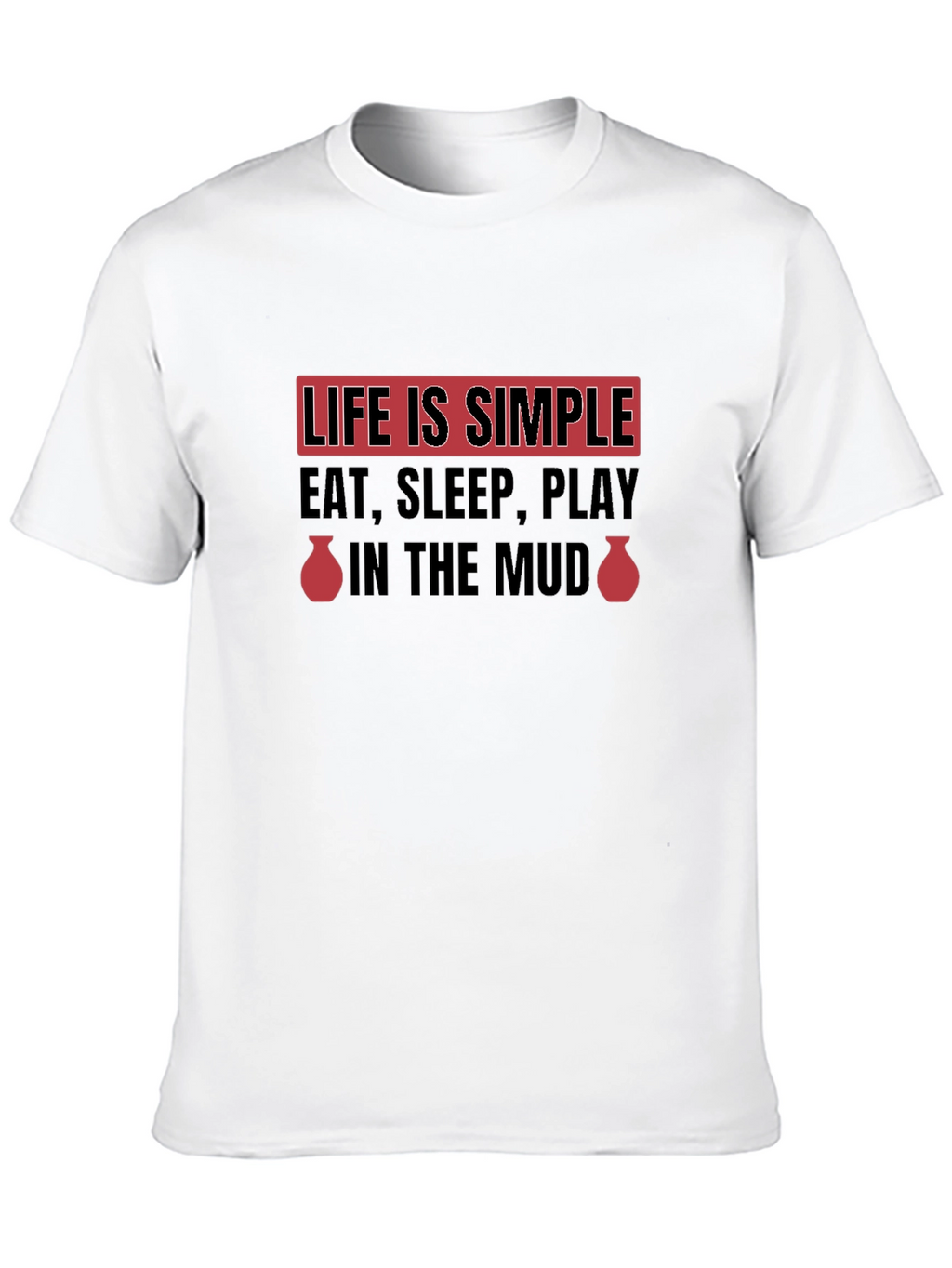 Life is Simple Black Graphic T-Shirt
