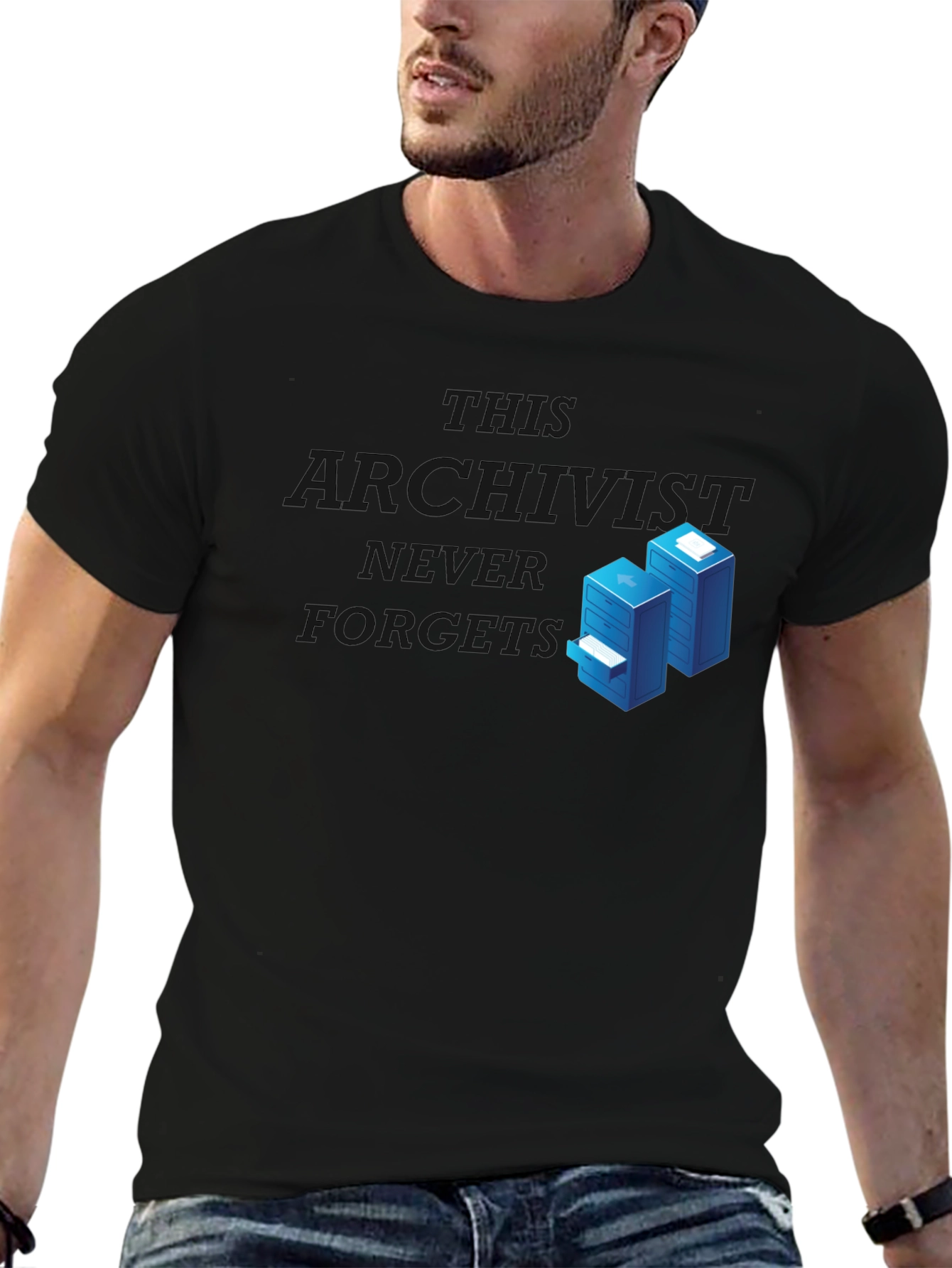 Archivist Never Forgets T-Shirt - Data Storage Humor